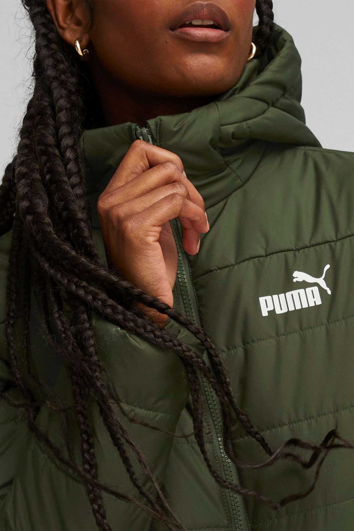 Puma Ess Hooded Kadın Mont 84894031 Yeşil