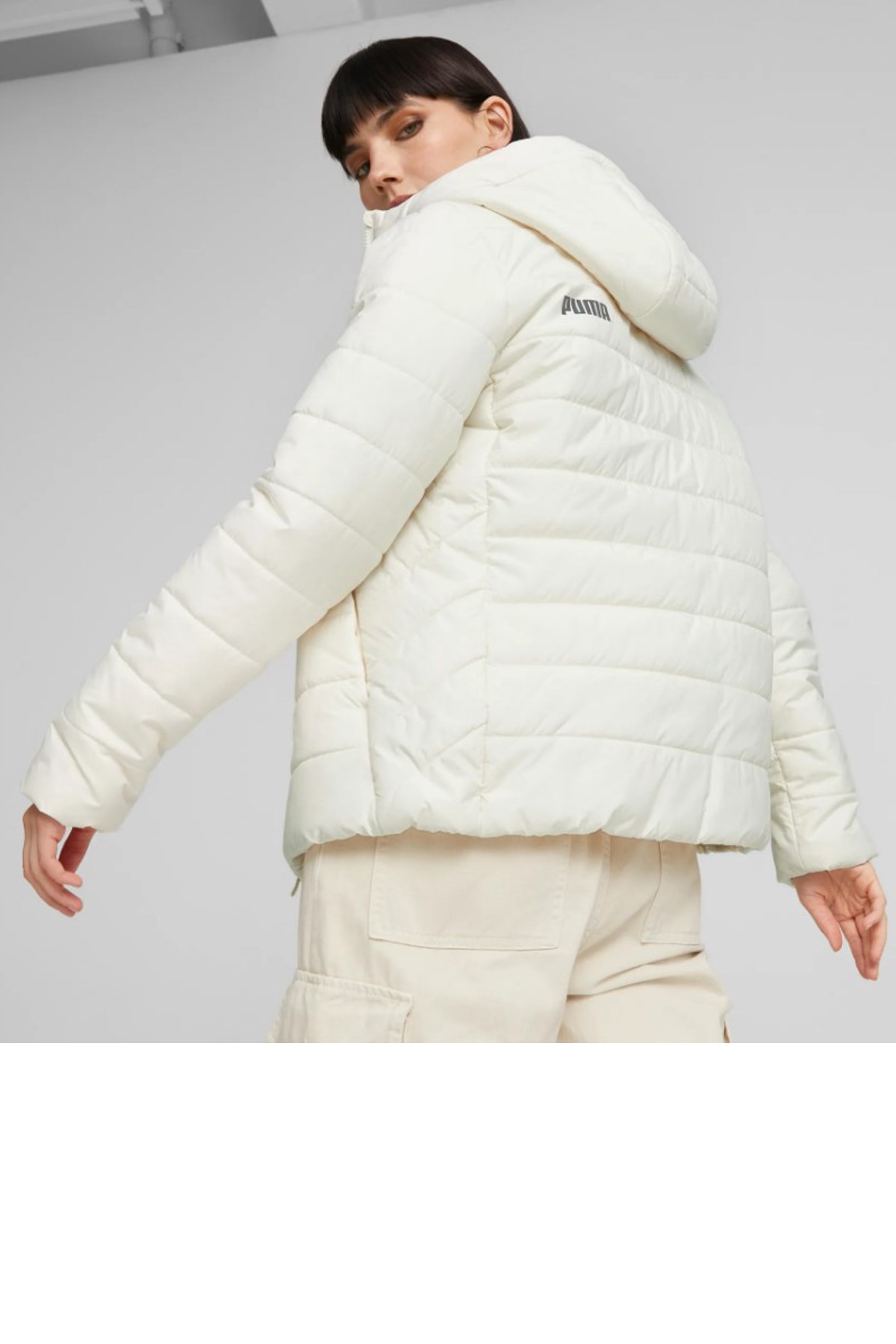 Puma Ess Hooded Kadın Şişme Mont 84894065 Beyaz