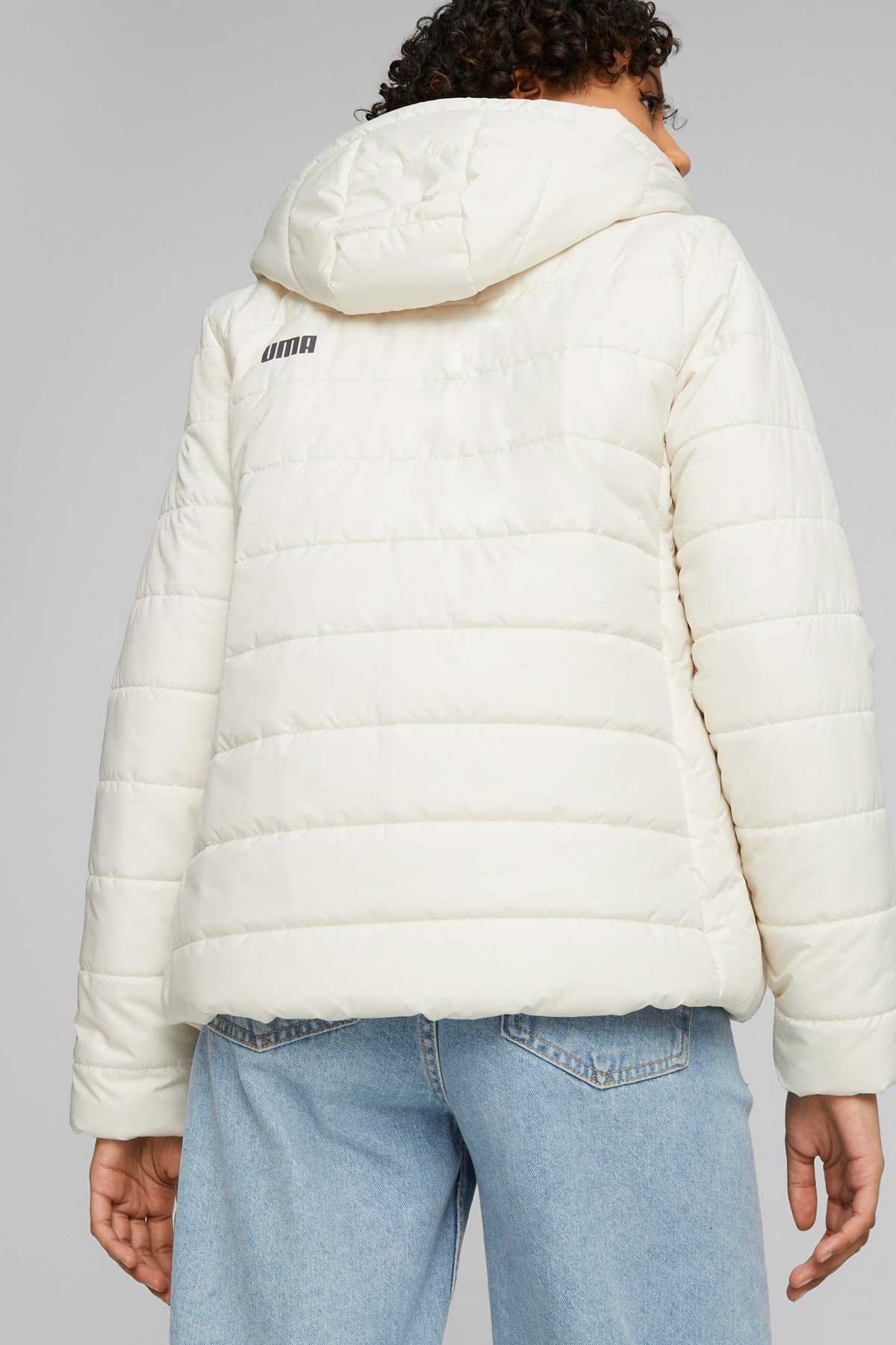 Puma Ess Hooded Kadın Mont 84894087 Beyaz