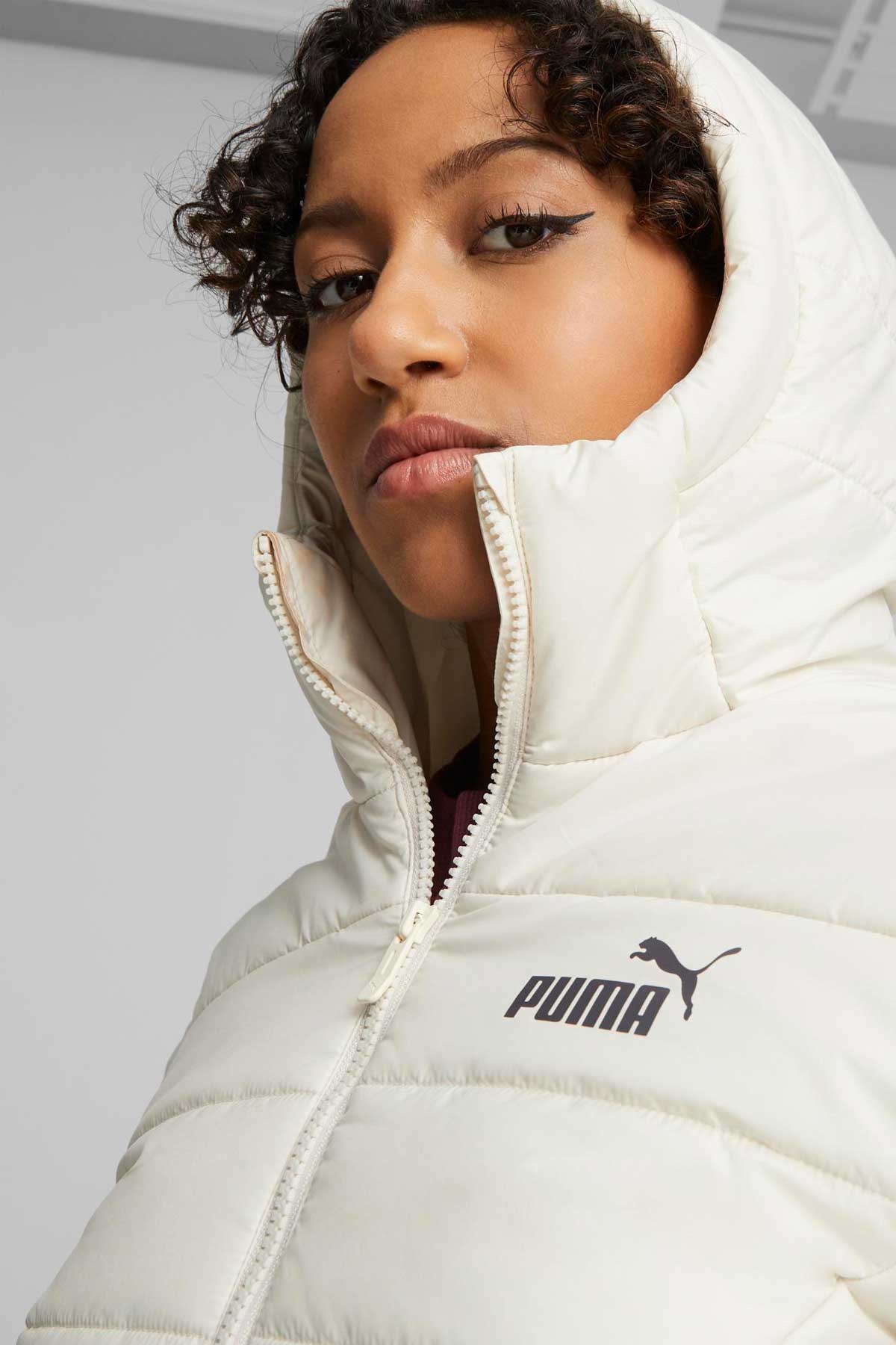 Puma Ess Hooded Kadın Mont 84894087 Beyaz