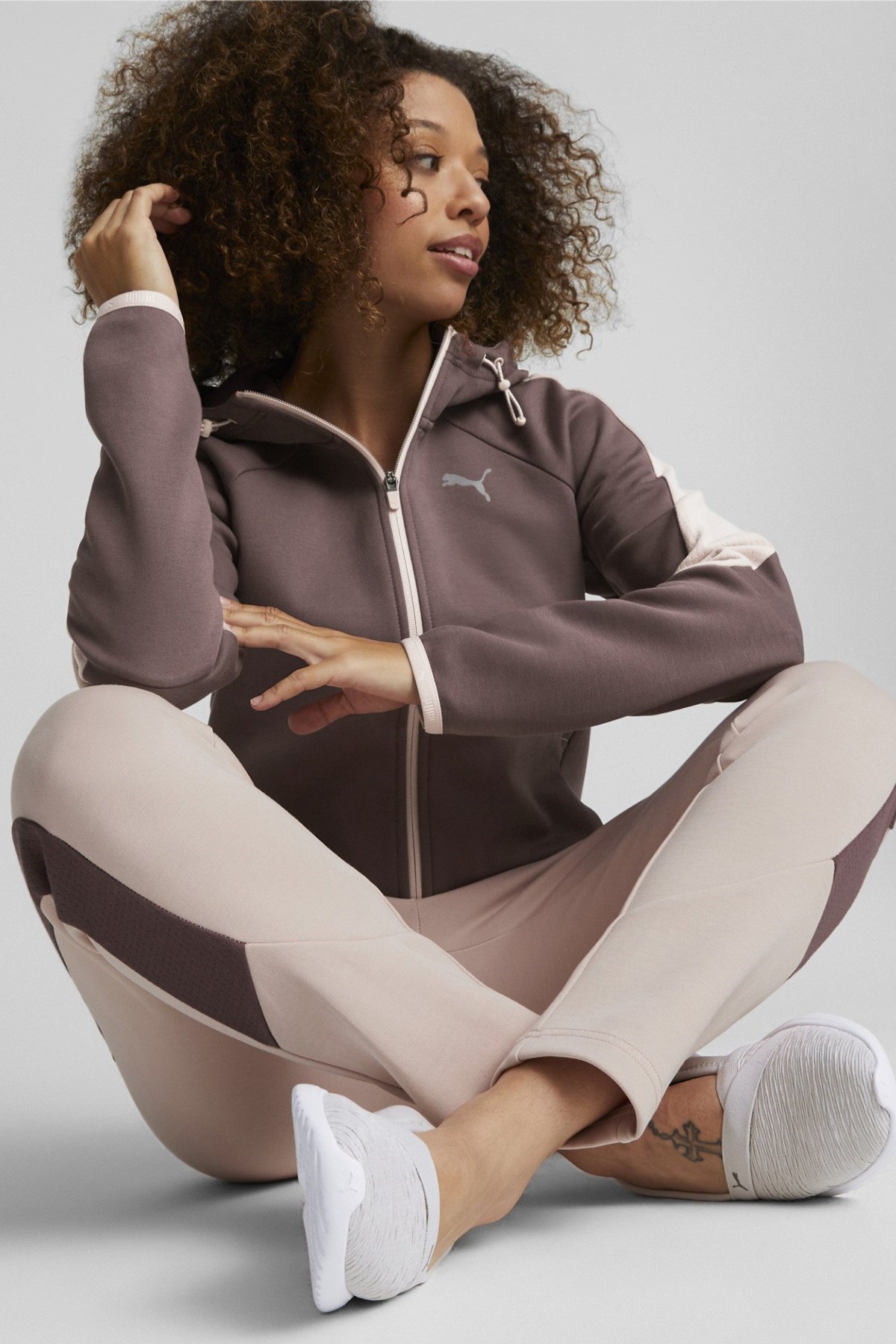 Puma Evostripe Full-Zip Kadın Sweatshirt 84980975 Bordo