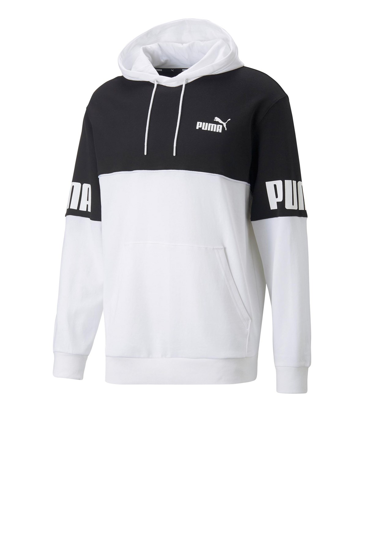 Puma power Colorblock Erkek Sweatshirt 84981202 Beyaz