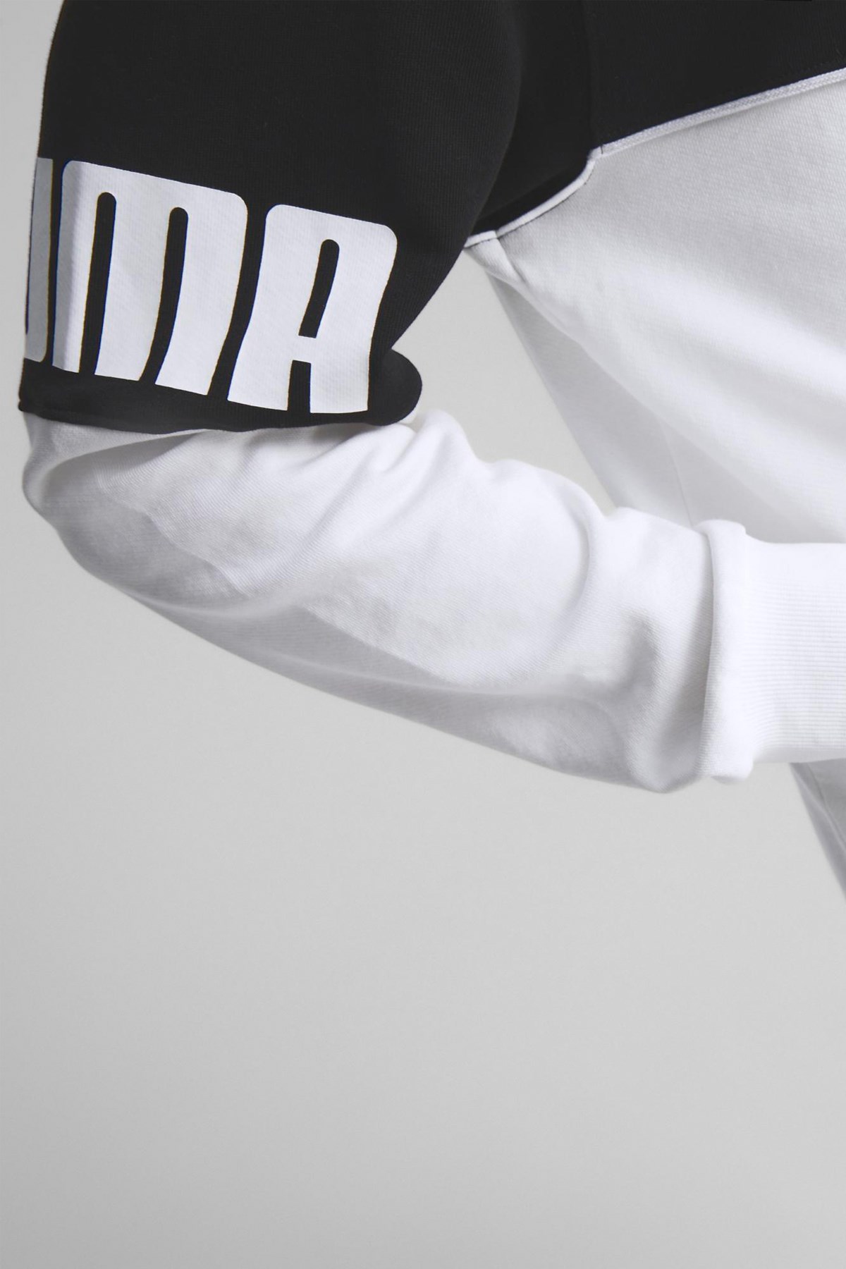 Puma power Colorblock Erkek Sweatshirt 84981202 Beyaz