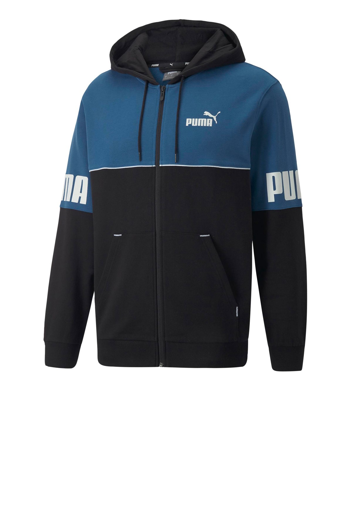 Puma power Colorblock Full-Zip Erkek Sweatshirt 84984217 Mavi