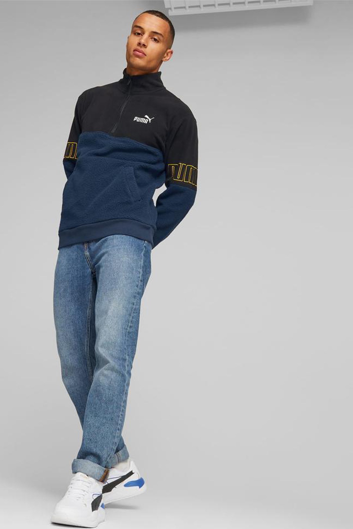Puma power Winterized Half-Zip Erkek Sweatshirt 84985573 Lacivert