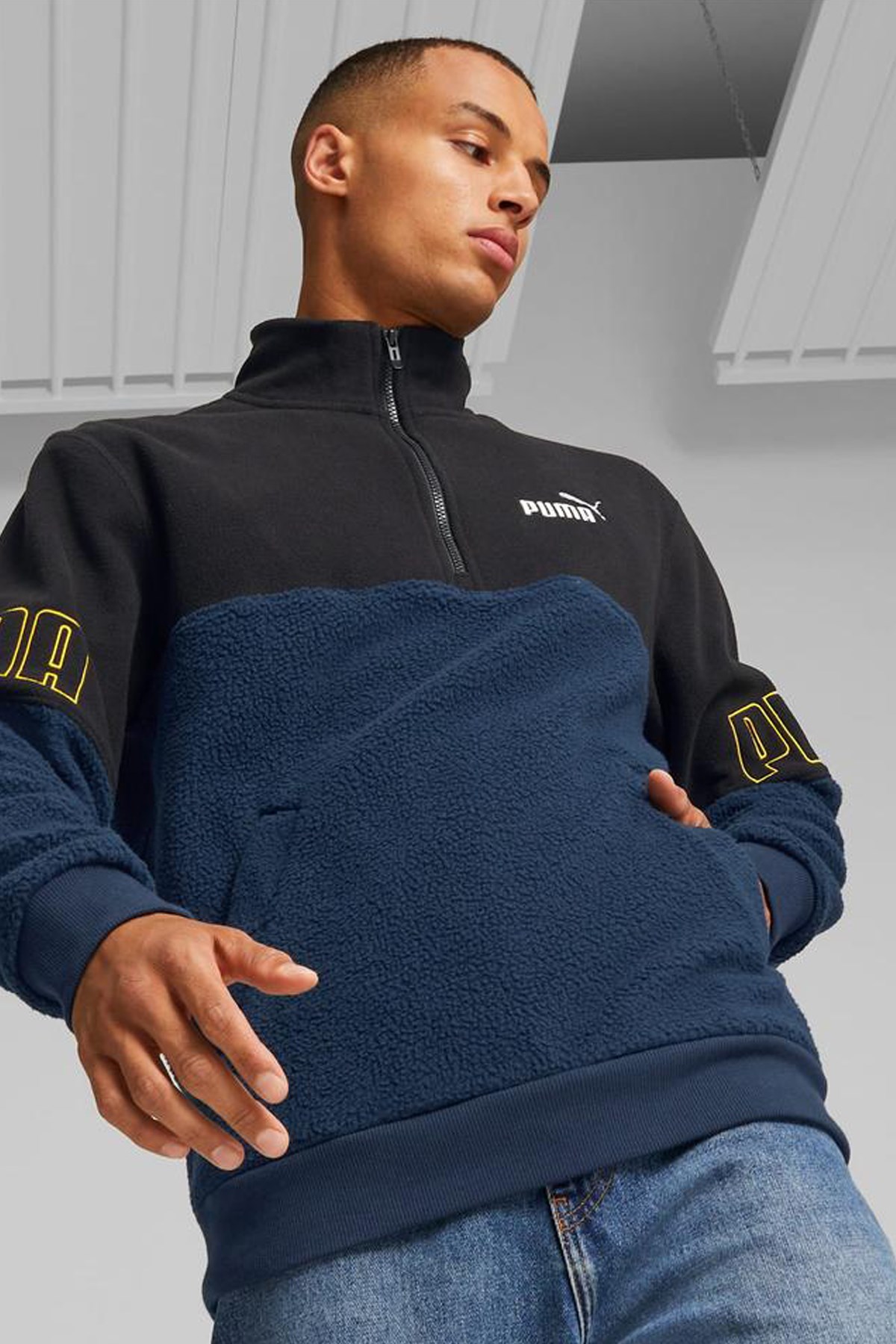 Puma power Winterized Half-Zip Erkek Sweatshirt 84985573 Lacivert