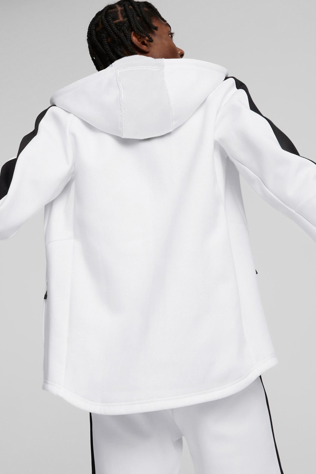 Puma Evostripe Full-Zip Erkek Sweatshirt 84991502 Beyaz
