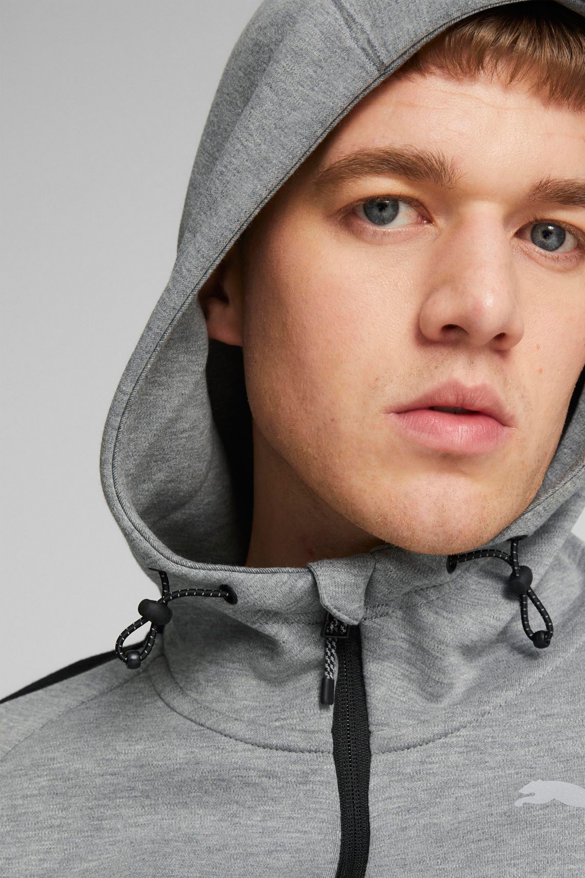 Puma Evostripe Full-Zip Erkek Sweatshirt 84991503 Gri