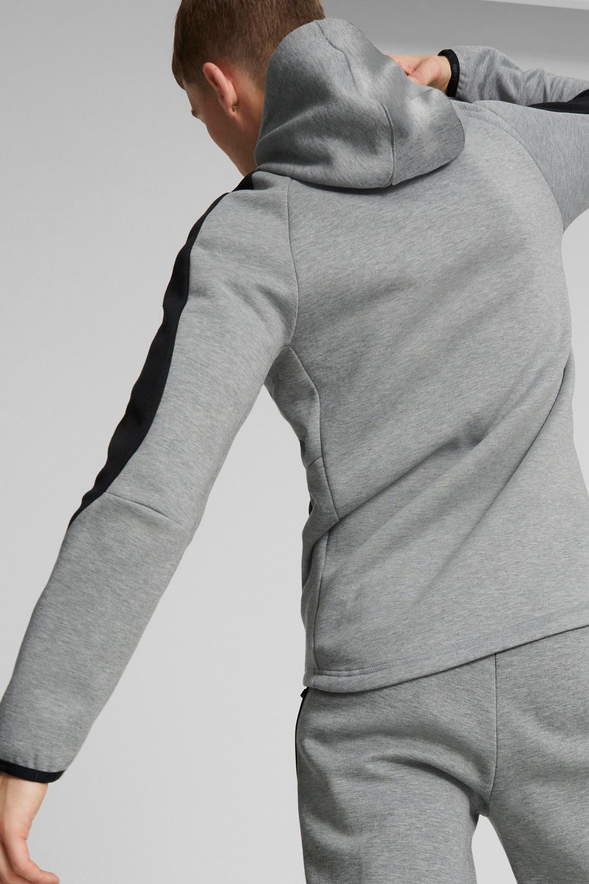 Puma Evostripe Full-Zip Erkek Sweatshirt 84991503 Gri