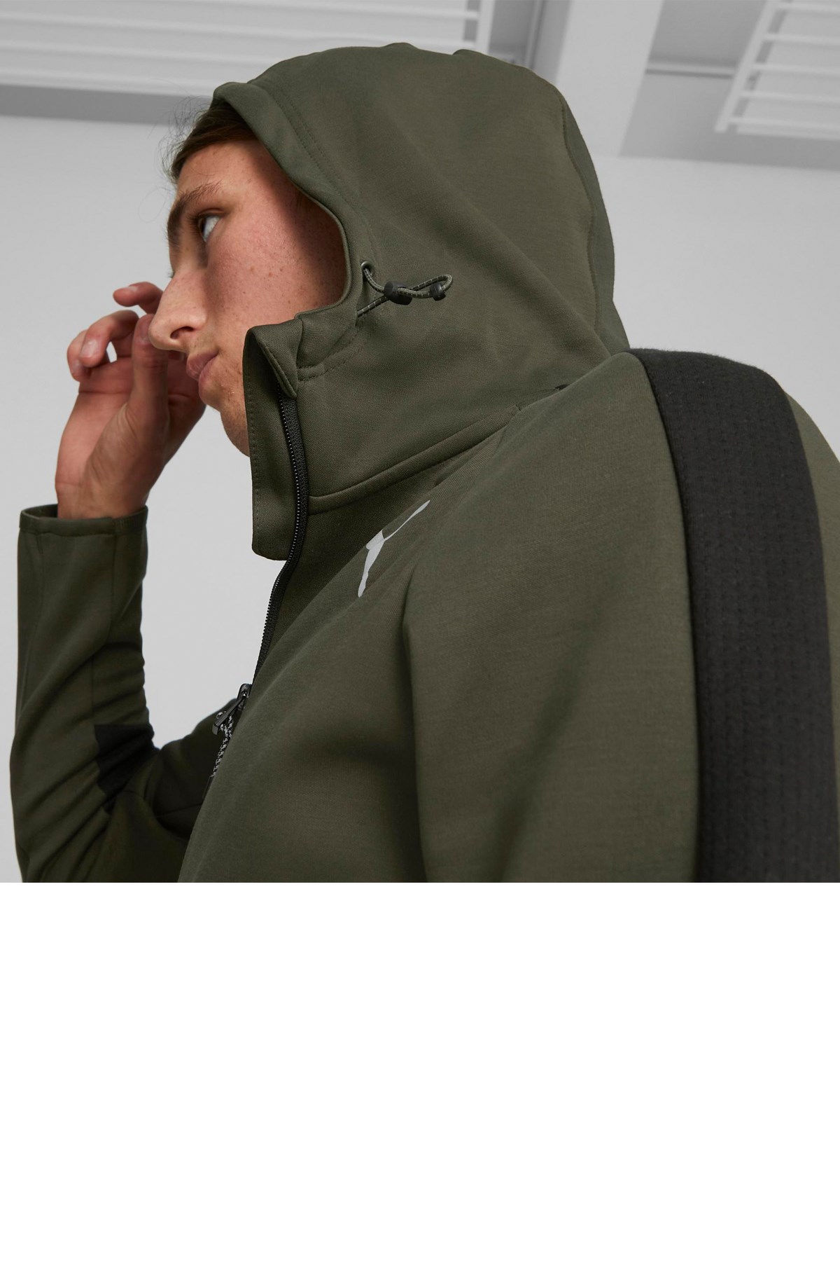 Puma Evostripe Full-Zip Erkek Sweatshirt 84991570 Yeşil