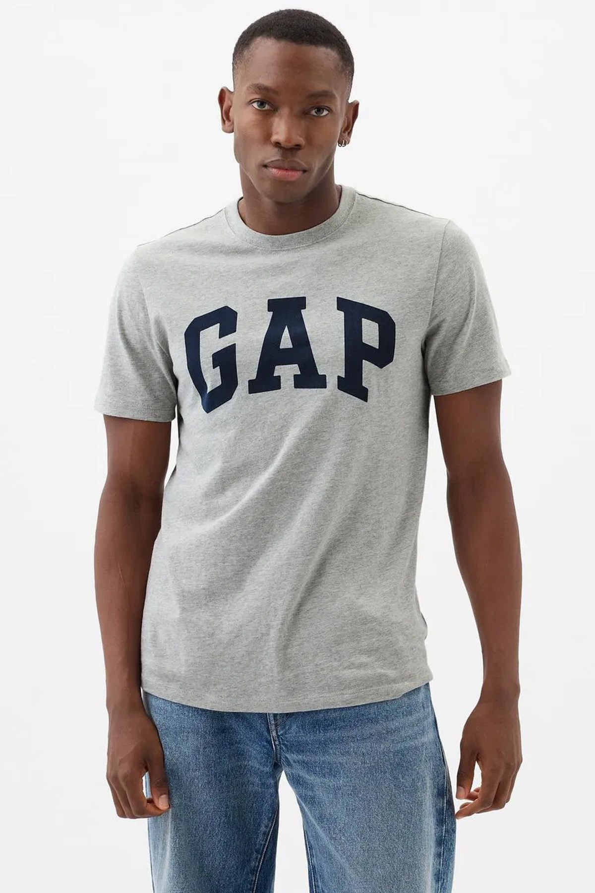Gap V-Everyday Soft Erkek Tişört Gri