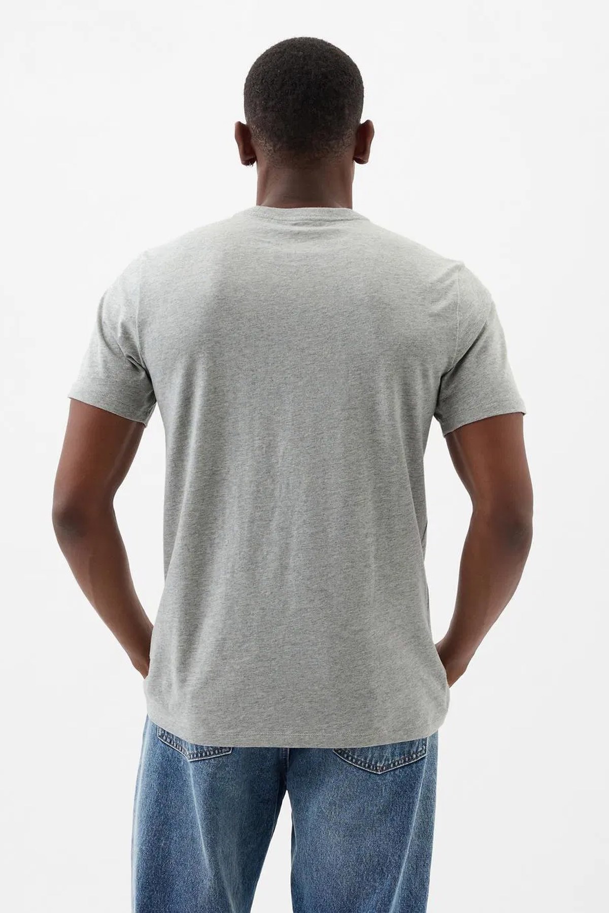 Gap V-Everyday Soft Erkek Tişört Gri