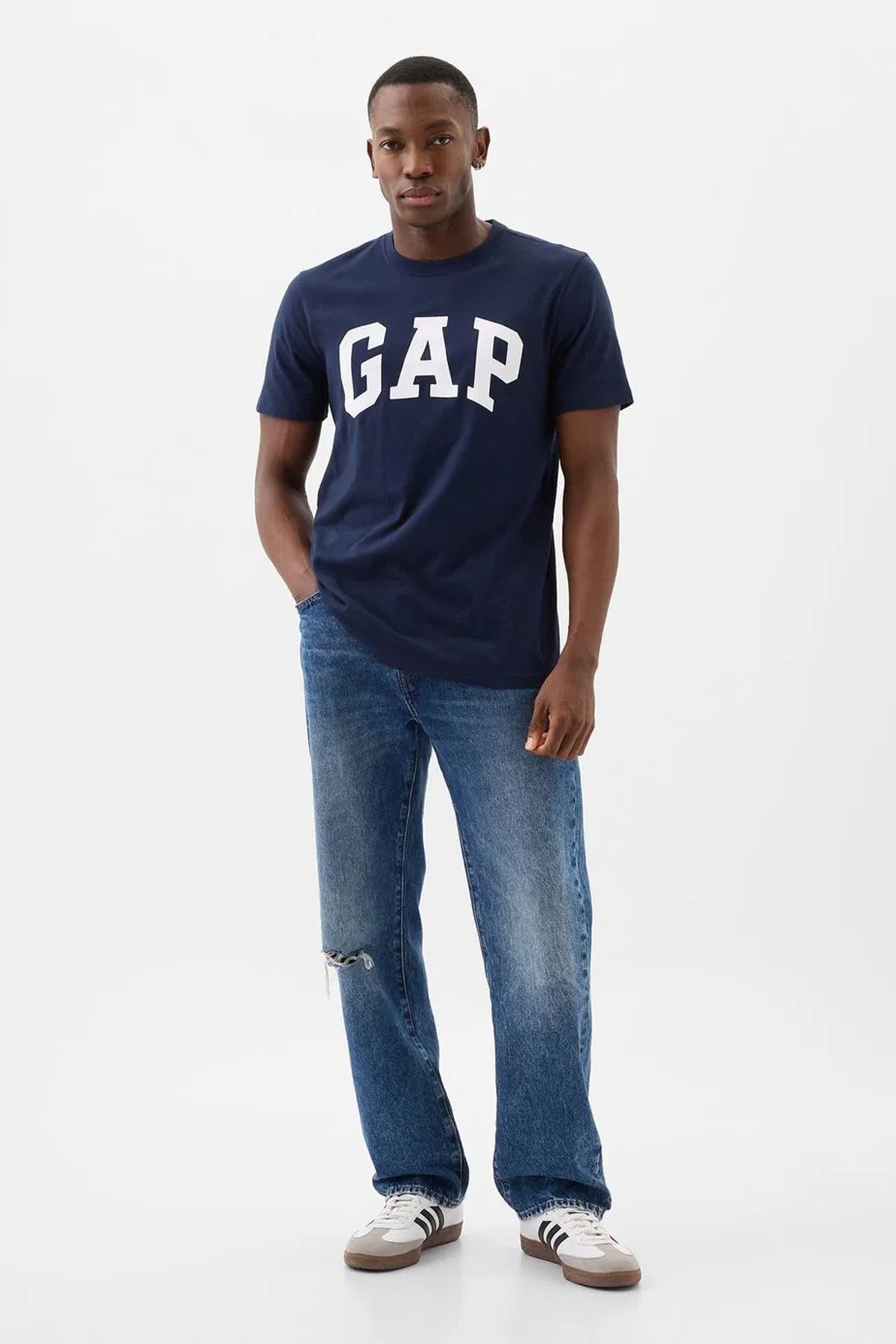 Gap V-Everyday Soft Erkek Tişört Lacivert