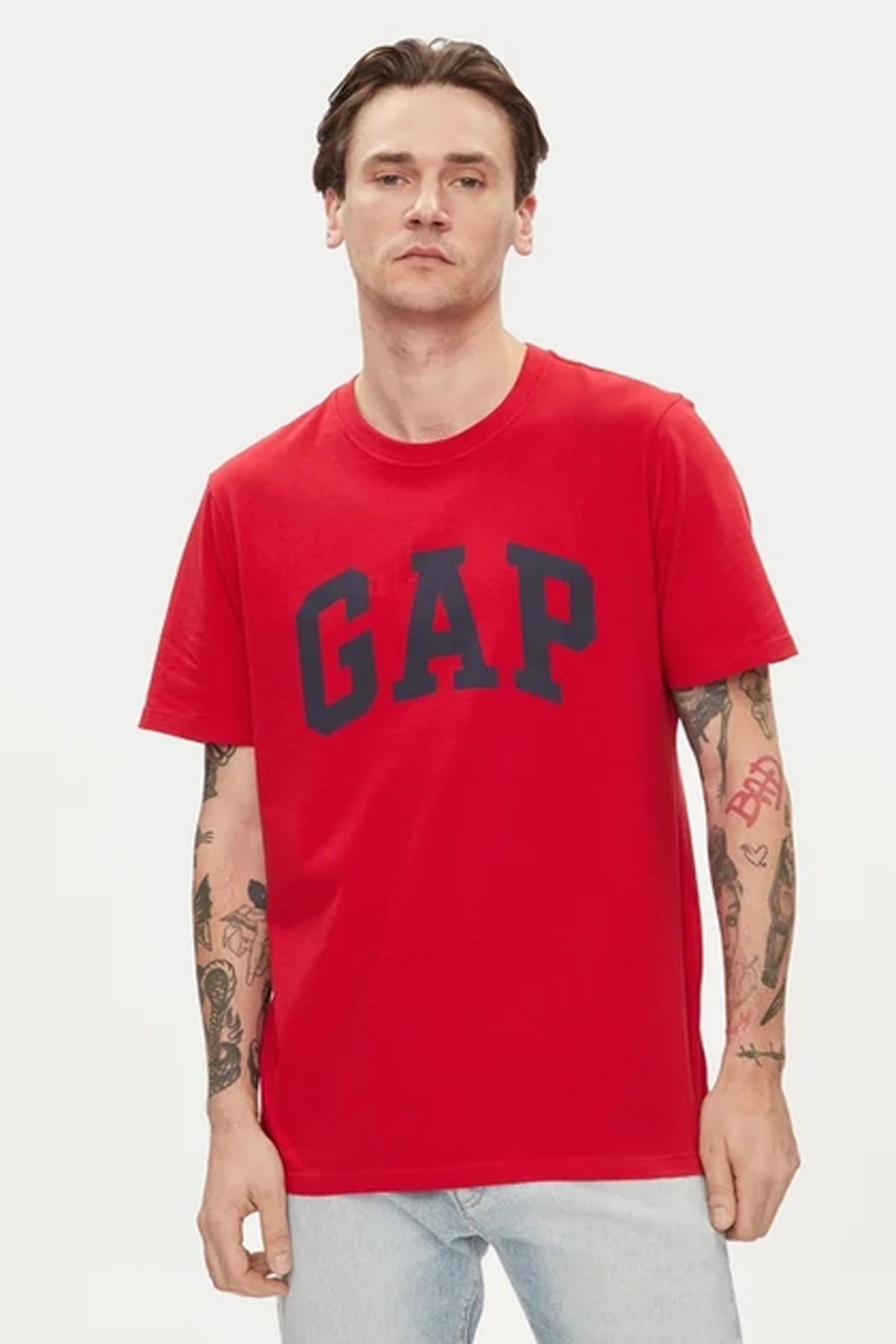 Gap V-Everyday Soft Erkek Tişört Kırmızı
