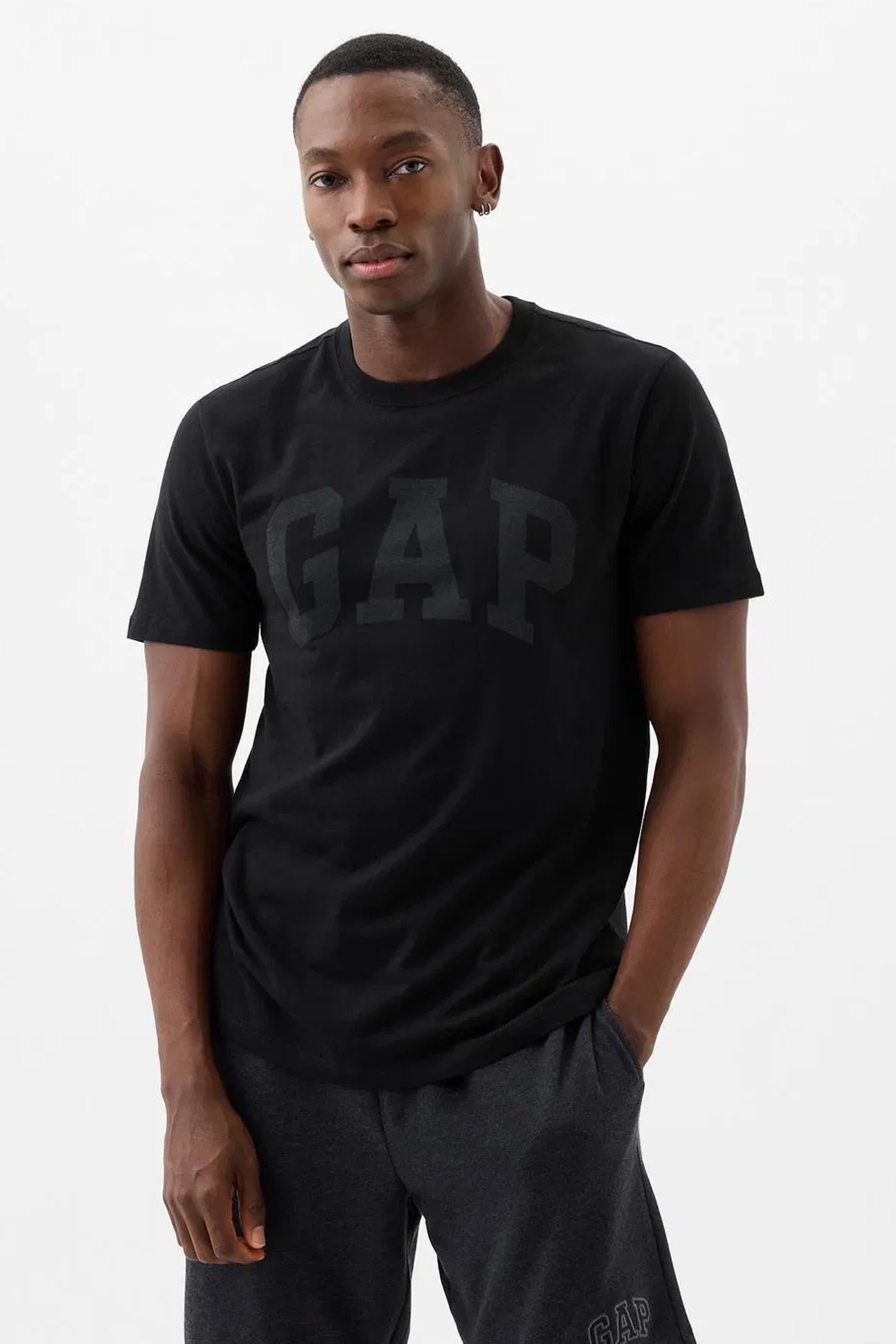 Gap V-Everyday Soft Erkek Tişört Siyah