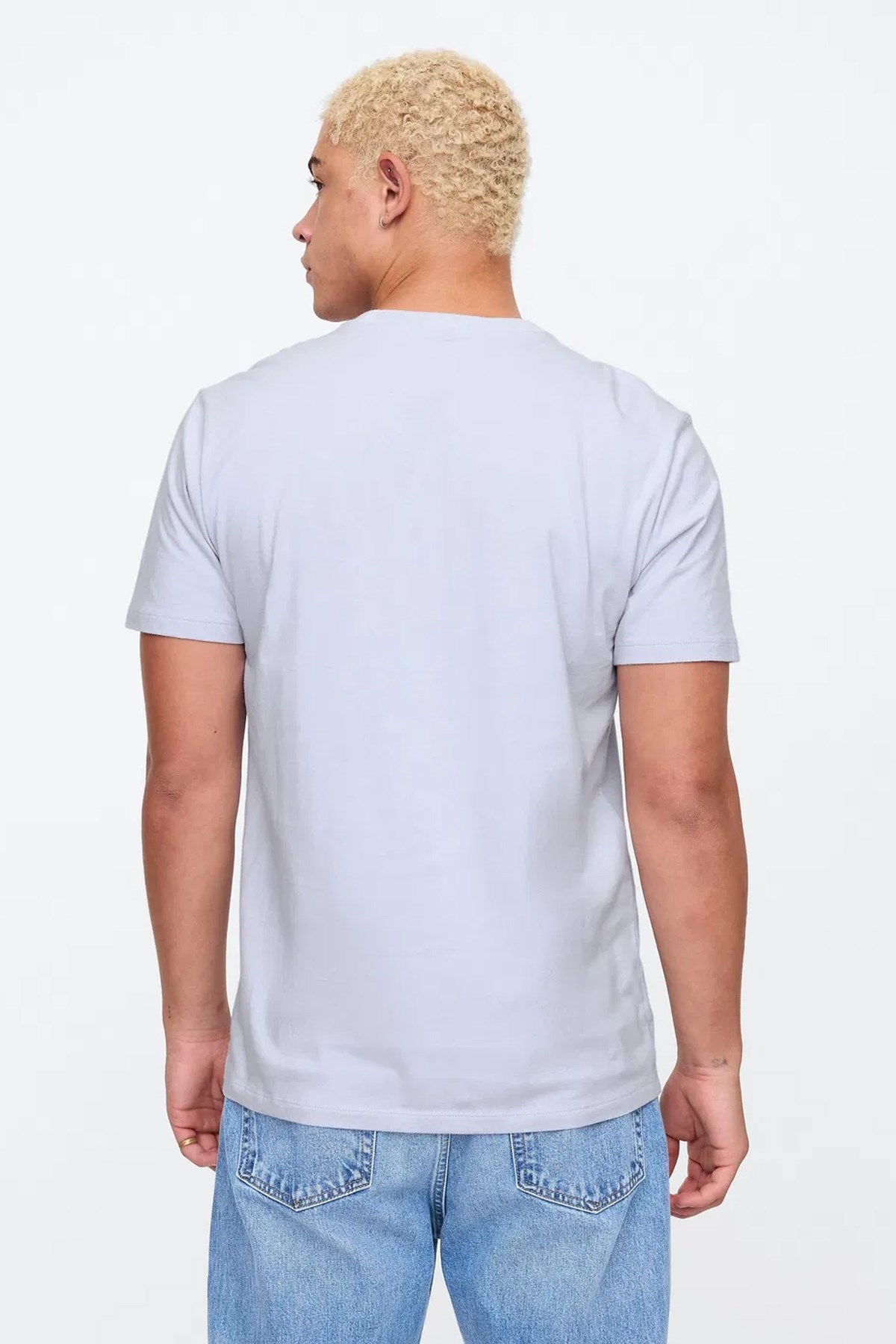 Gap V-Everyday Soft Erkek Tişört Mavi