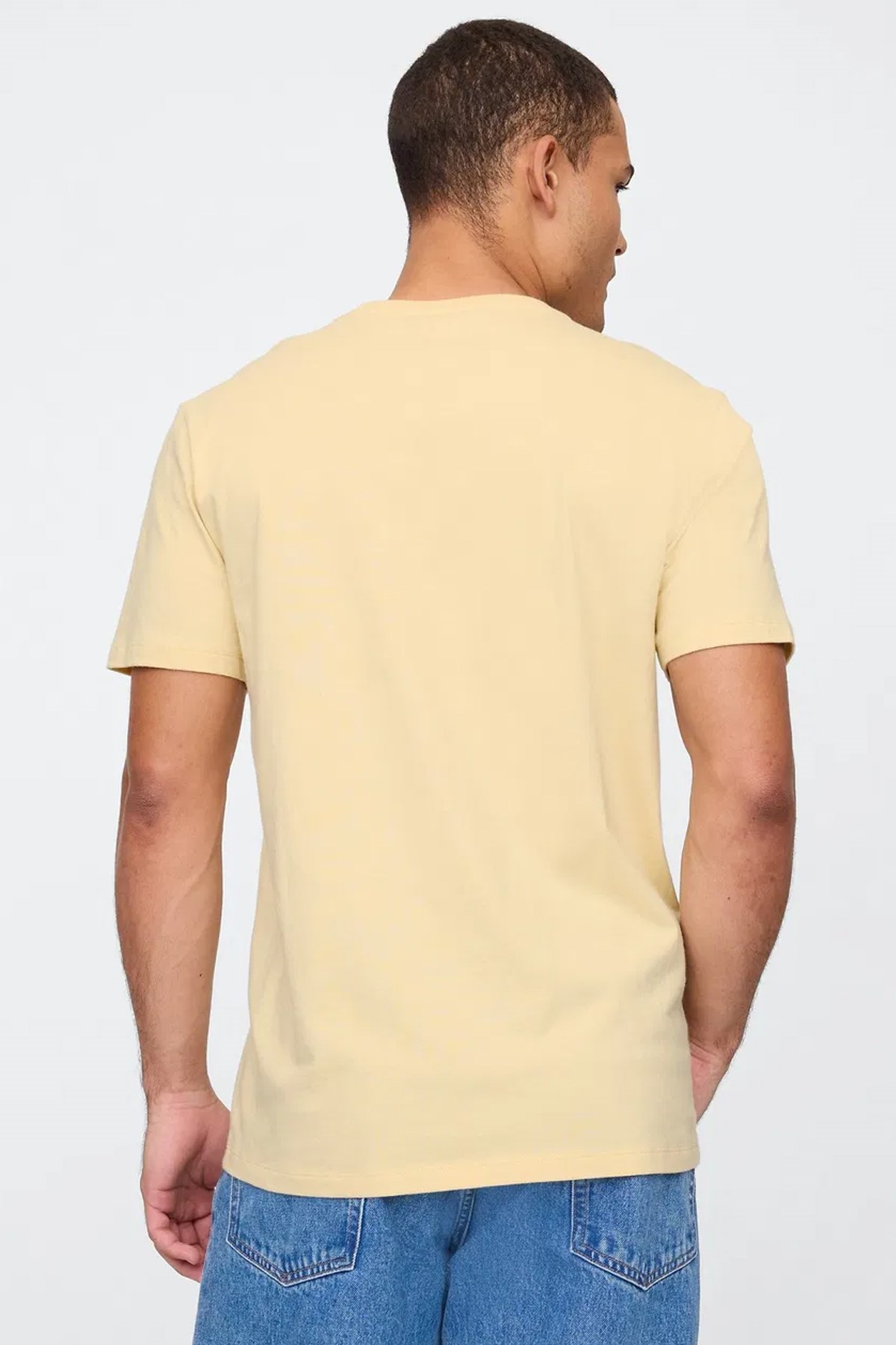 Gap V-Everyday Soft Erkek Tişört Sarı