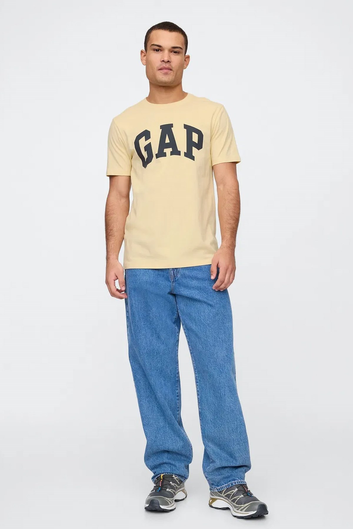 Gap V-Everyday Soft Erkek Tişört Sarı
