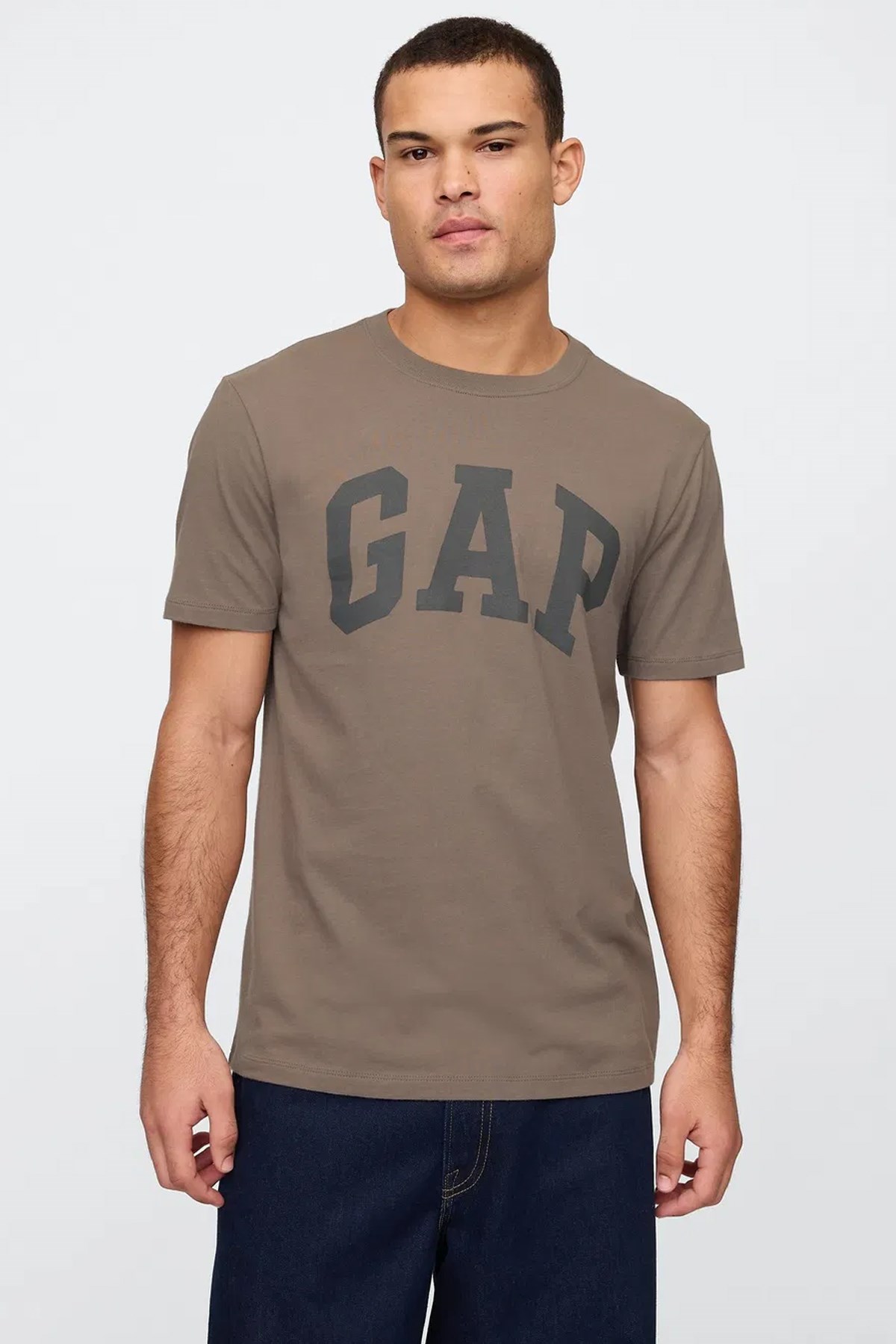 Gap V-Everyday Soft Erkek Tişört Kahverengi