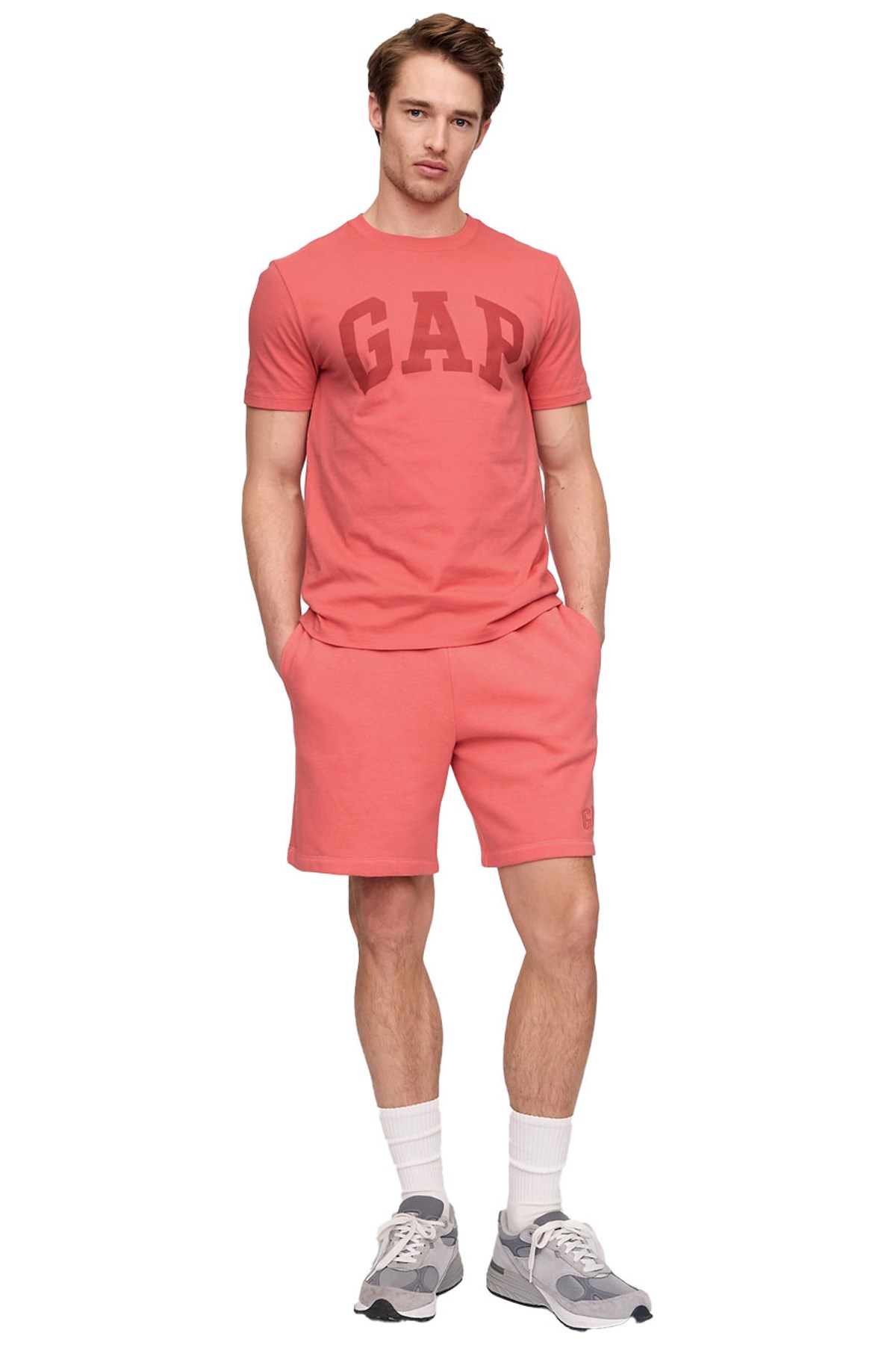 Gap V-Everyday Soft Erkek Tişört Kırmızı