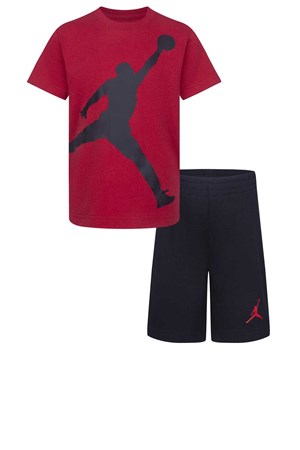 Nike Jdb Jumbo Çocuk Şort ve Tişört Takım 85C138-023 Siyah