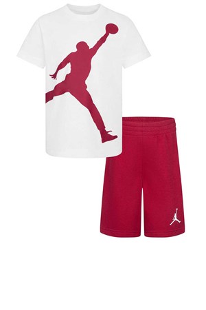 Nike Jdb Jumbo Çocuk Şort ve Tişört Takım 85C138-R78 Kırmızı