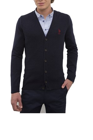 US Polo ASSN Erkek Hırka 872916-VR033 Lacivert