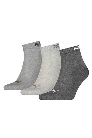 Puma Quarter 3'lü Çorap 88749809 Gri