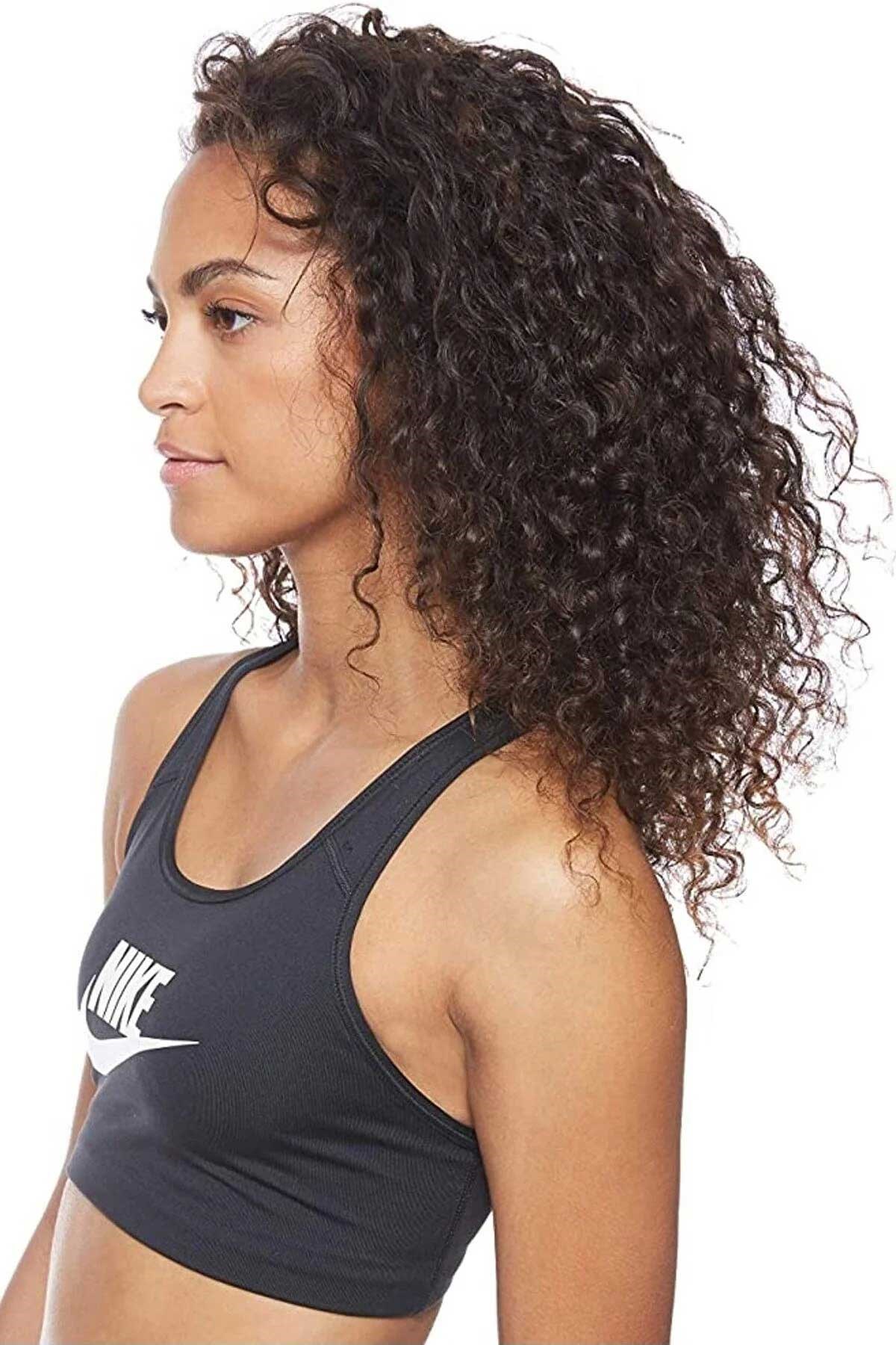 Nike Swoosh Futura Kadın Sporcu Sütyeni 899370-010 Siyah