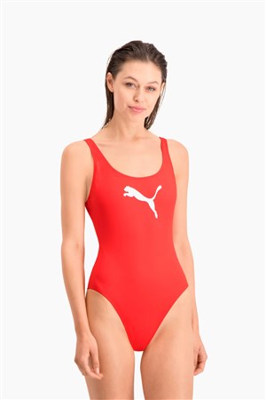 Puma Swim Swimsuit 1P Kadın Mayo 90768502 Kırmızı