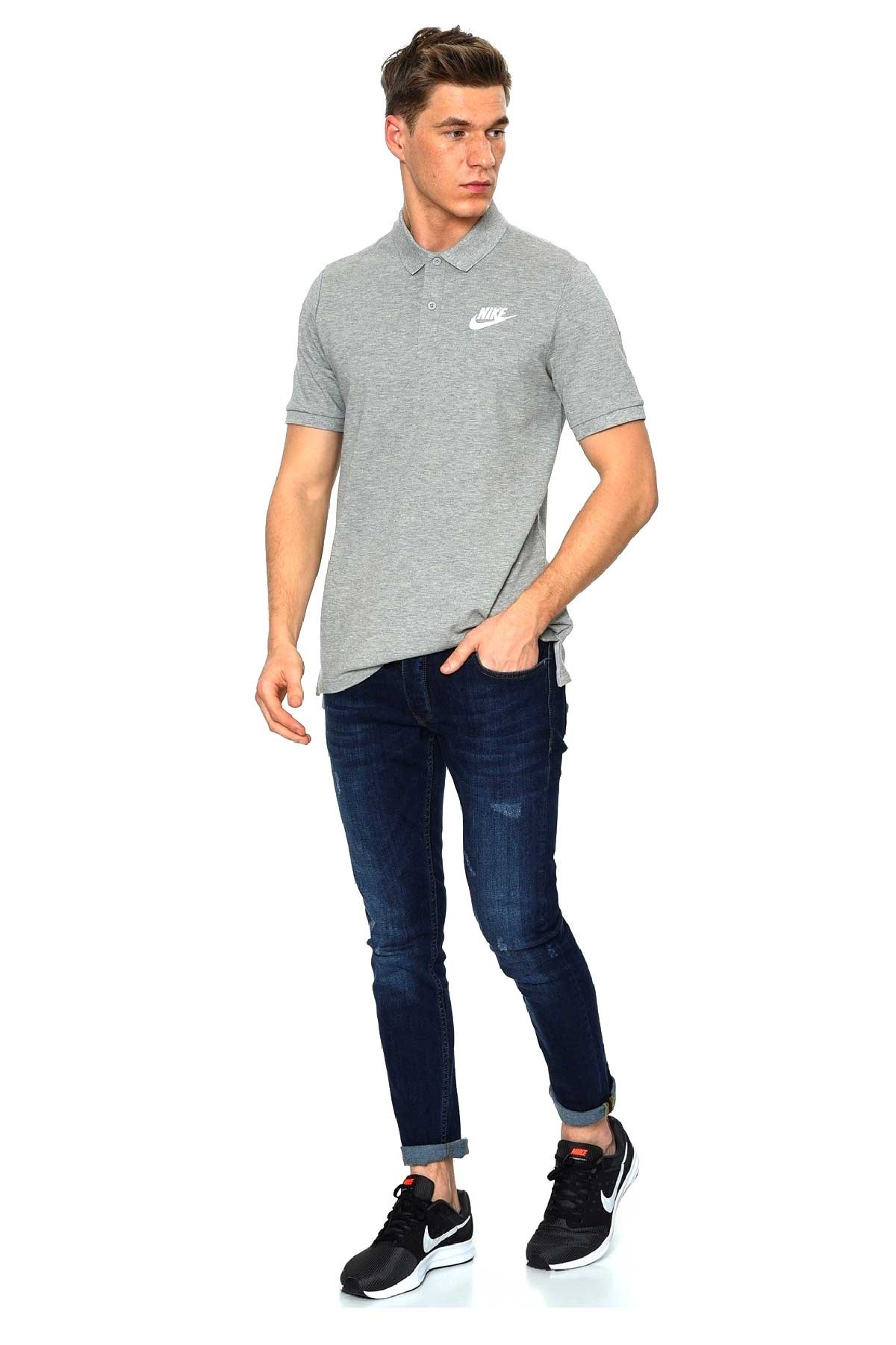 Nike Nsw Ce Polo Erkek Tişört 909746-063 Gri