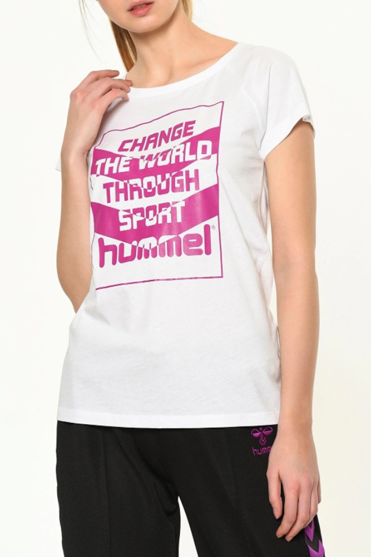 Hummel Donna Kadın Tişört 910299-9001 Beyaz