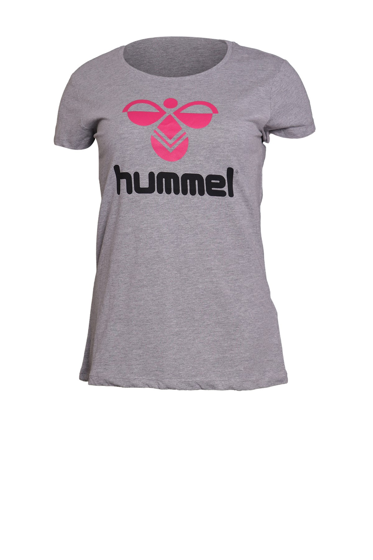 Hummel Logo Kadın Tişört 910359-2006 Gri
