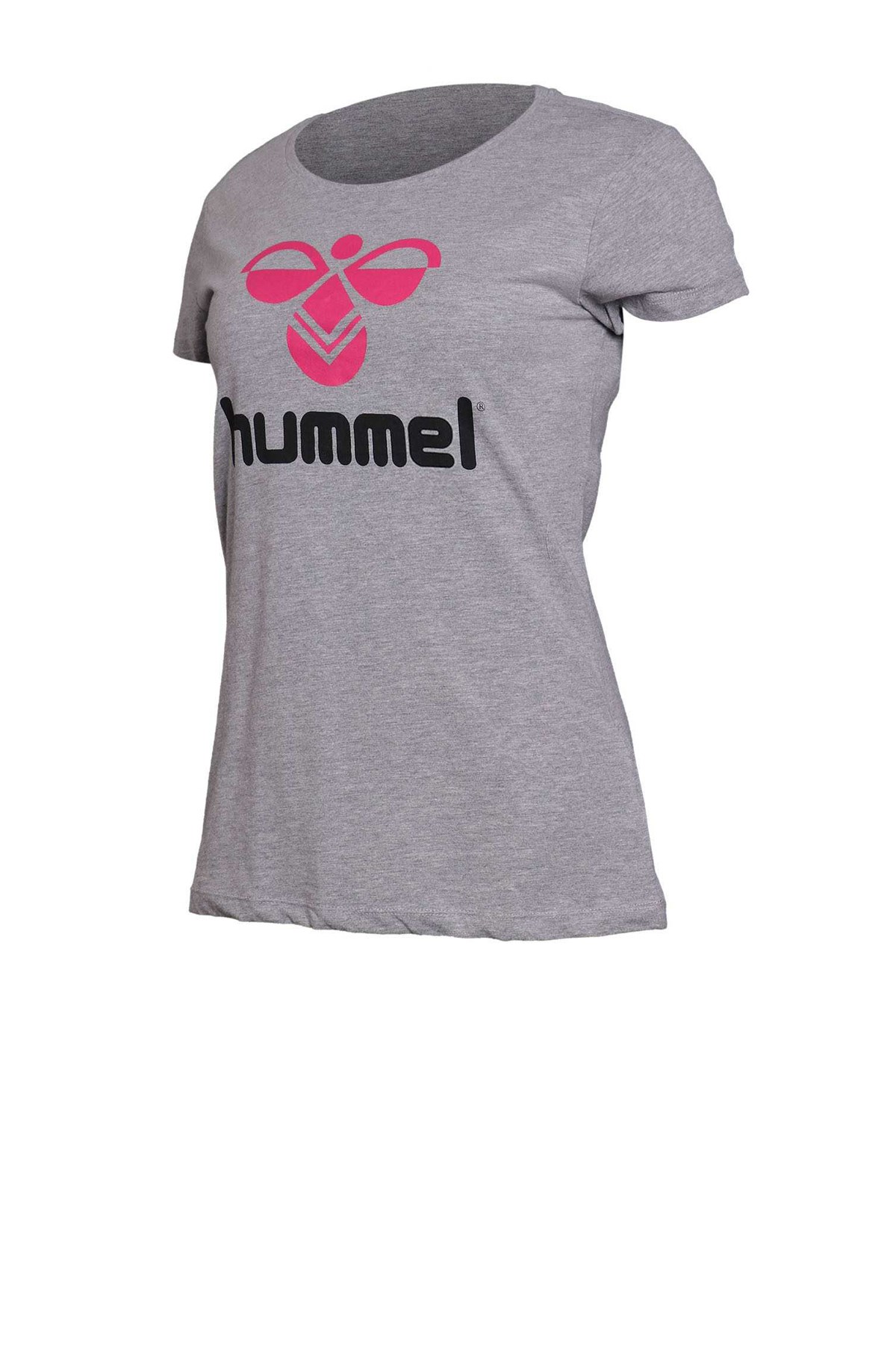 Hummel Logo Kadın Tişört 910359-2006 Gri
