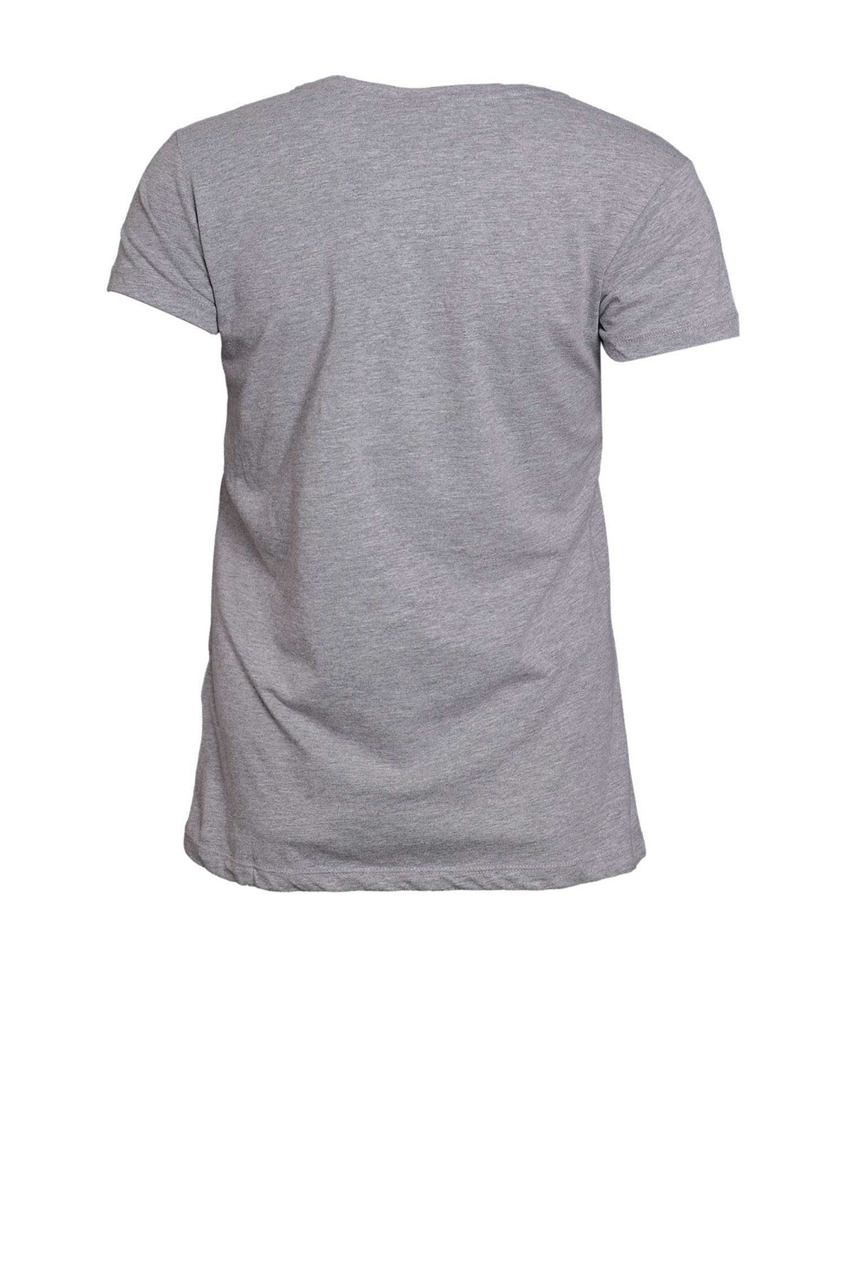 Hummel Logo Kadın Tişört 910359-2006 Gri
