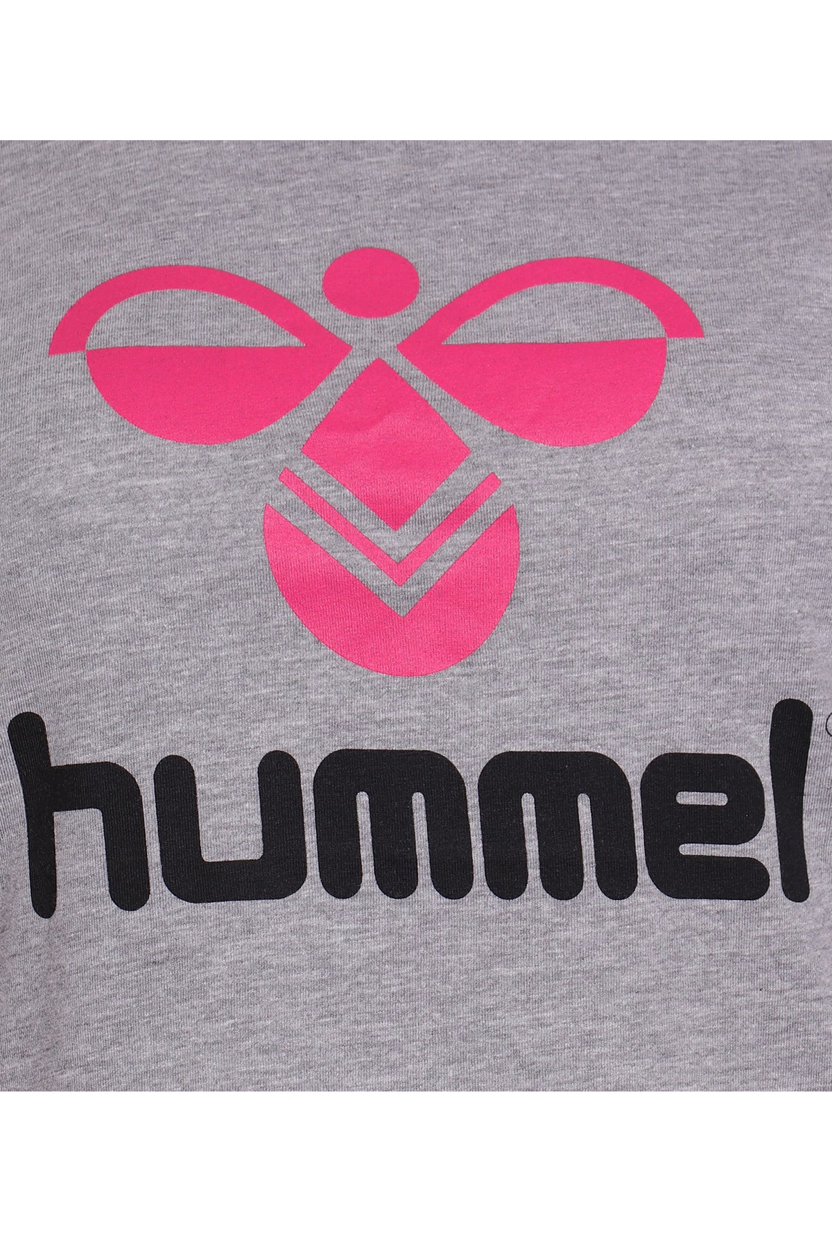 Hummel Logo Kadın Tişört 910359-2006 Gri