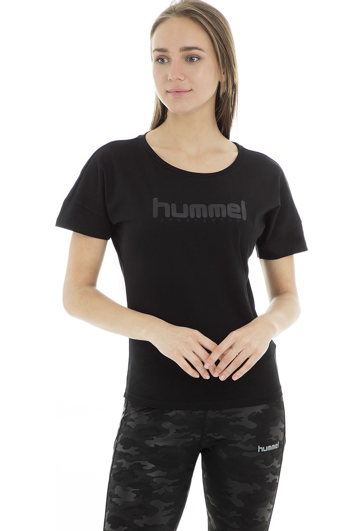 Hummel Ferin  Kadın Tişört 910381-2001 Siyah