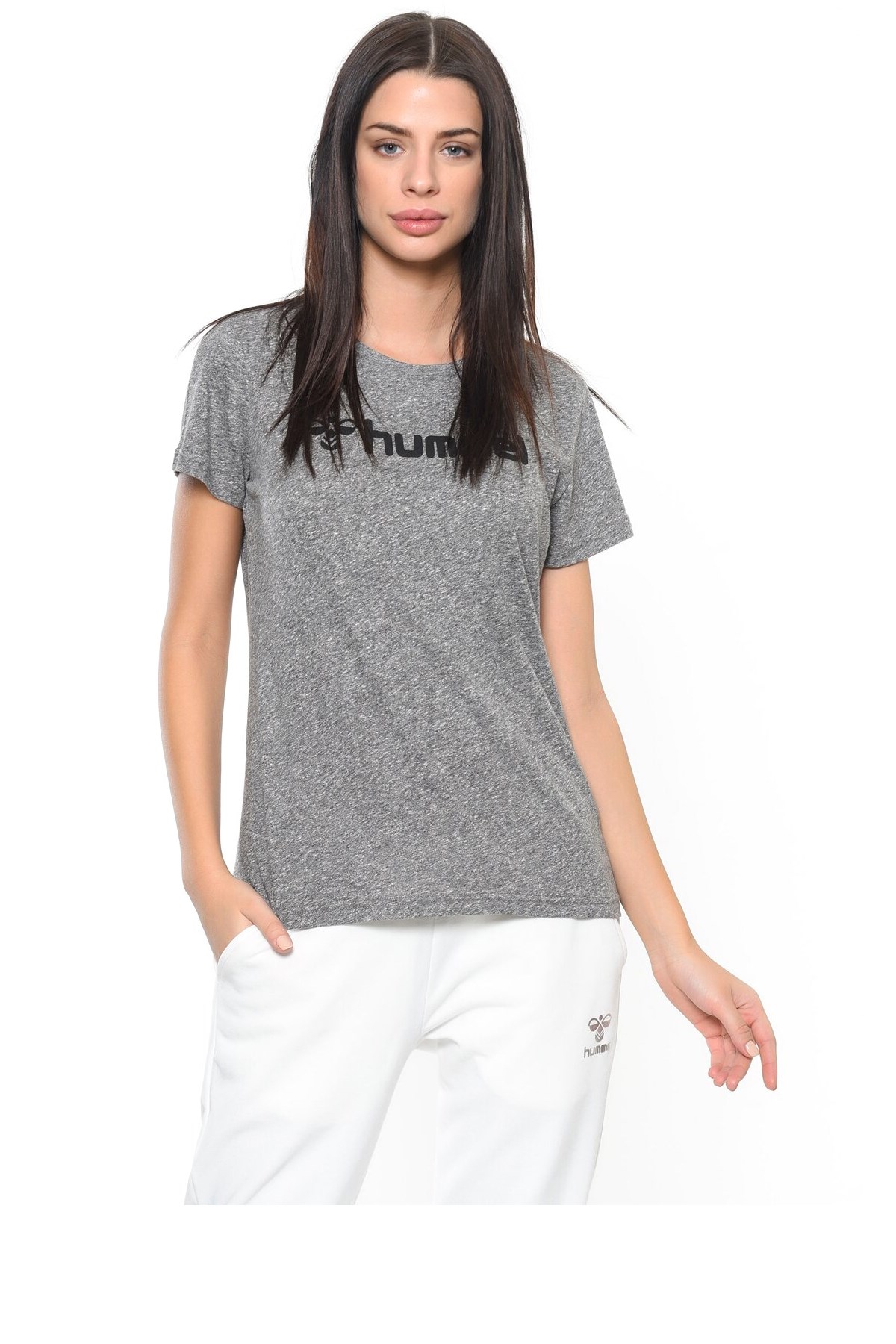 Hummel Amalsa Kadın  Tişört 910956-2007 Gri
