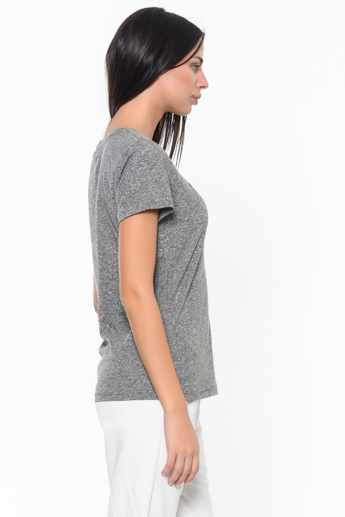 Hummel Amalsa Kadın  Tişört 910956-2007 Gri