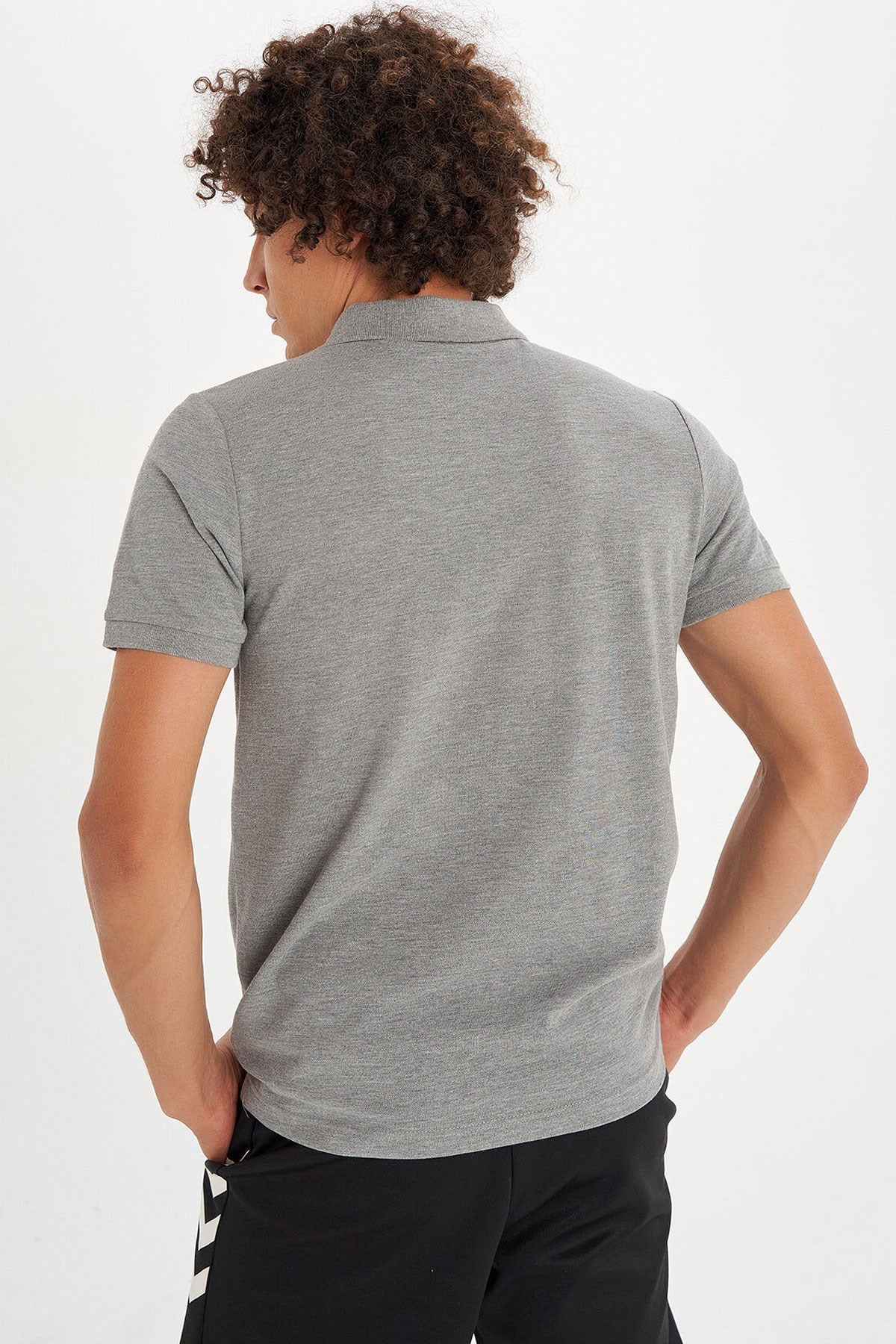 Hummel Leon Polo Erkek Tişört 911280-2007 Gri