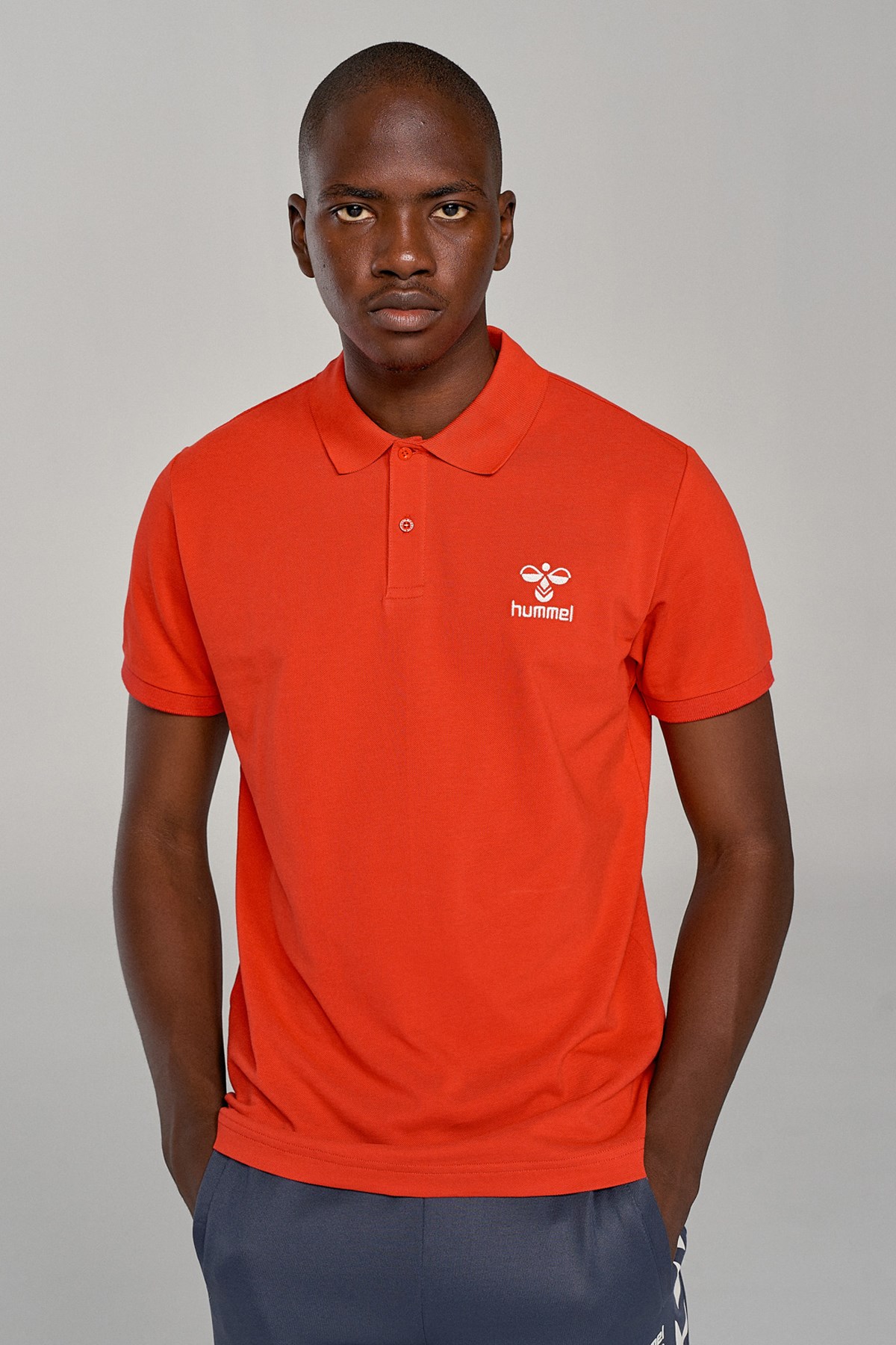 Hummel Leon Polo Erkek Tişört 911280-3331 Kırmızı