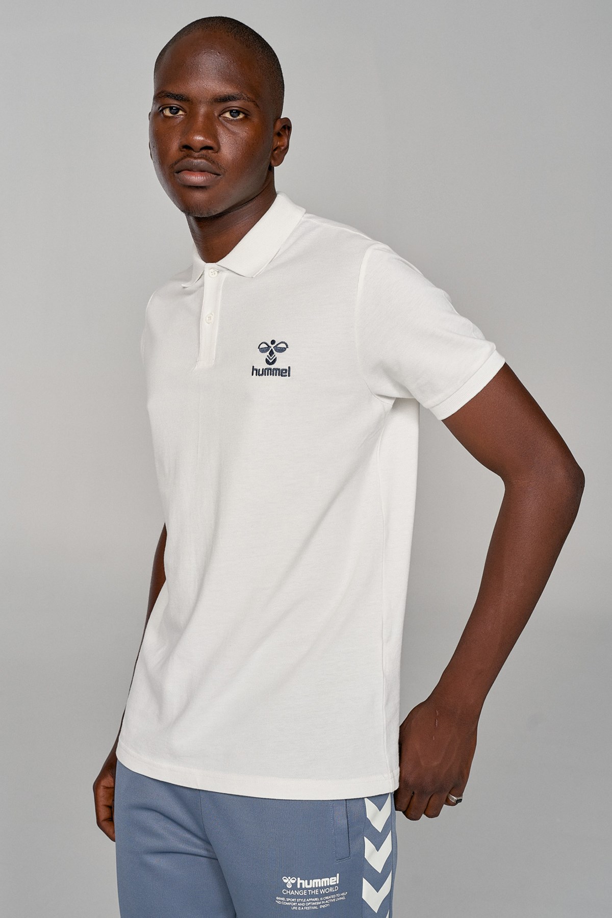 Hummel Leon Polo Erkek Tişört 911280-9003 Beyaz