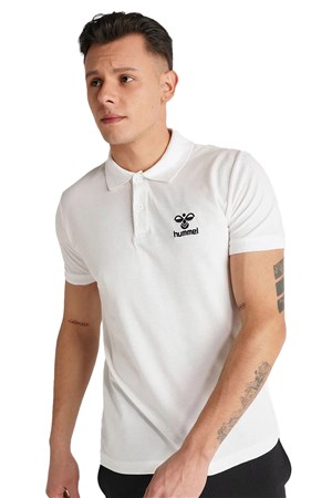 Hummel Leon Polo Erkek Tişört 911280-9003 Beyaz