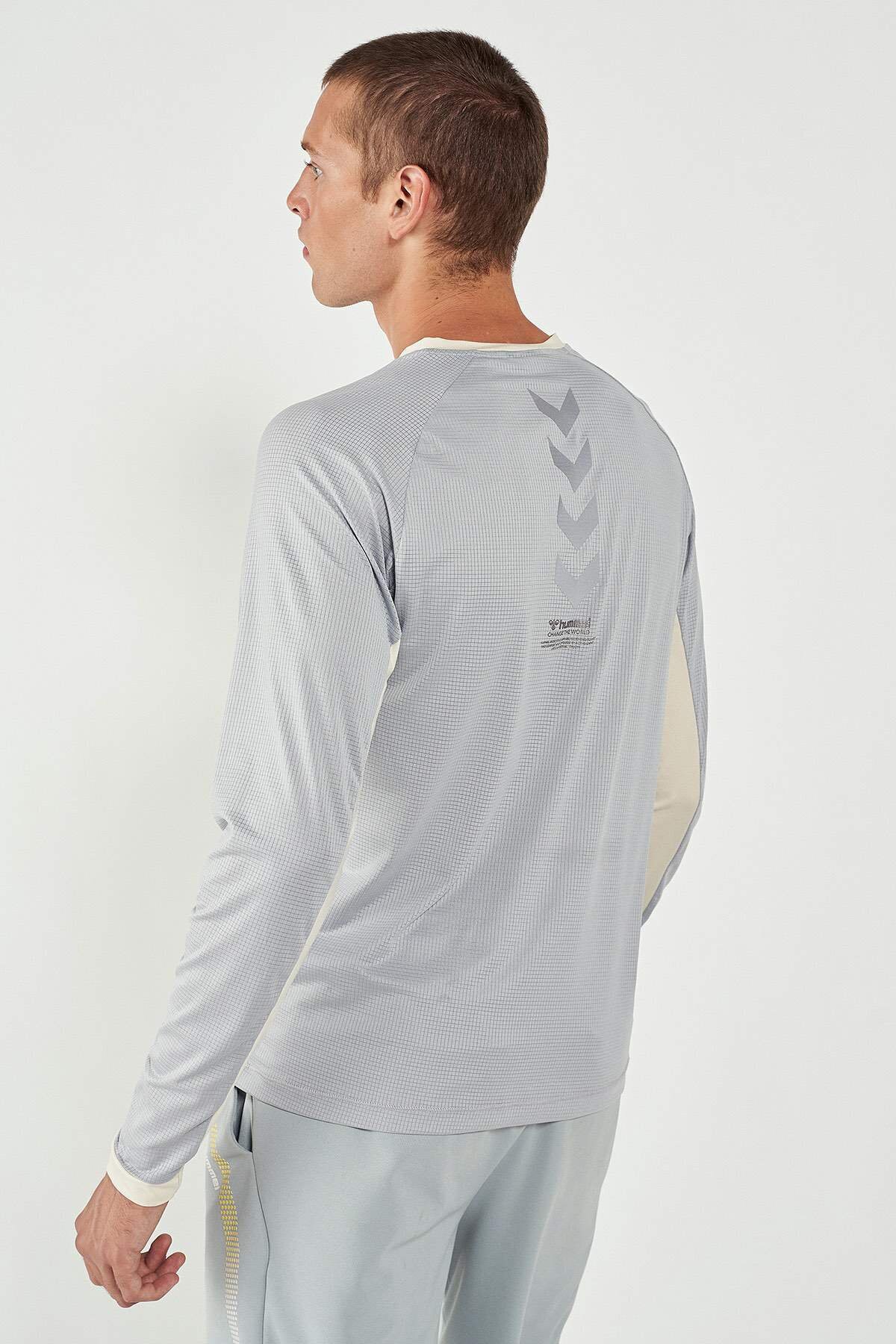 Hummel Louis Long Sleeve  Erkek Tişört 911388-2004 Gri