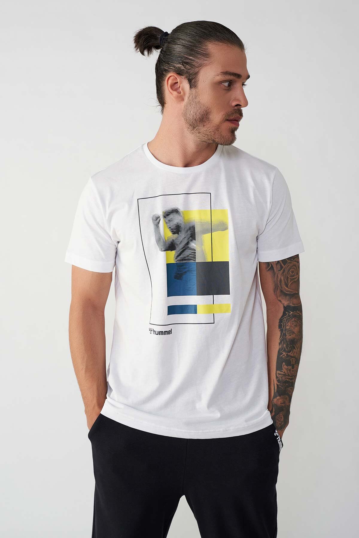 Hummel Lui  Erkek Tişört 911430-1321 Beyaz
