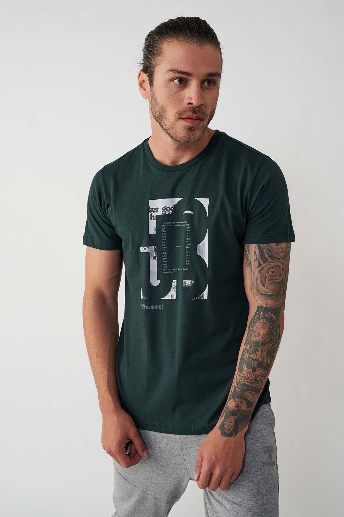 Hummel Nuke  Erkek Tişört 911441-1308 Yeşil