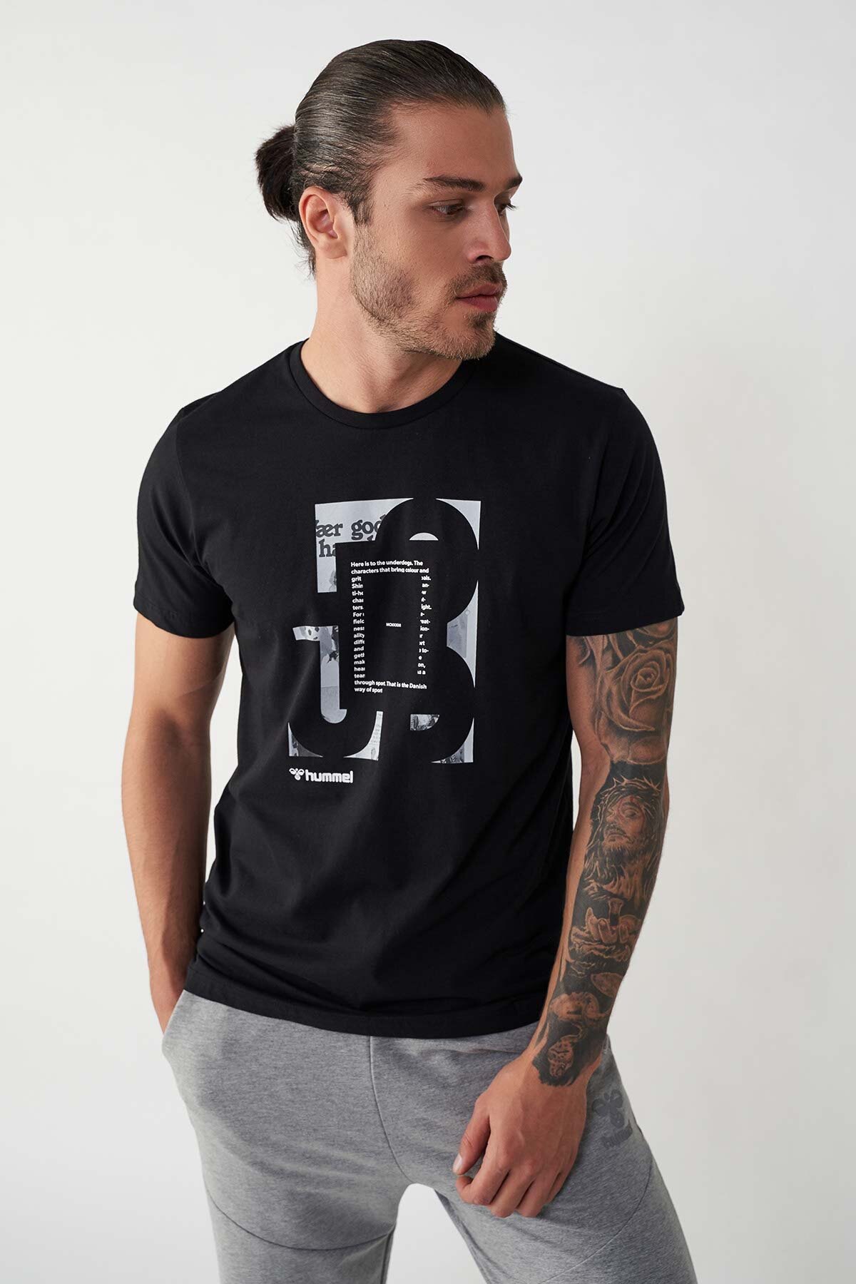 Hummel Nuke  Erkek Tişört 911441-2001 Siyah