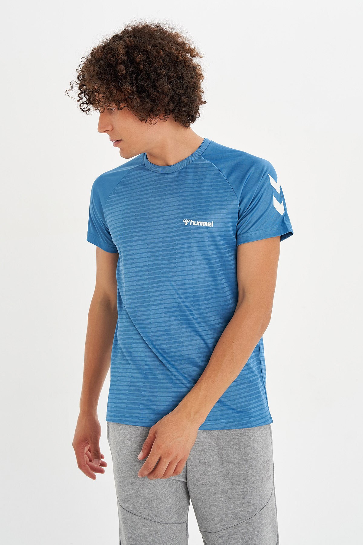 Hummel Barni Erkek Tişört 911476-2107 Açık Mavi