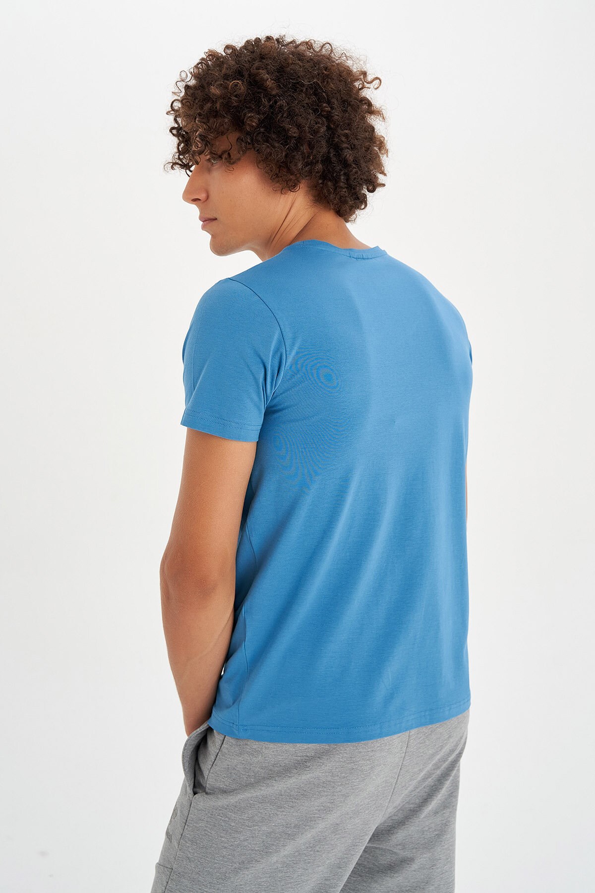 Hummel Leko Erkek Tişört 911515-2107 Açık Mavi