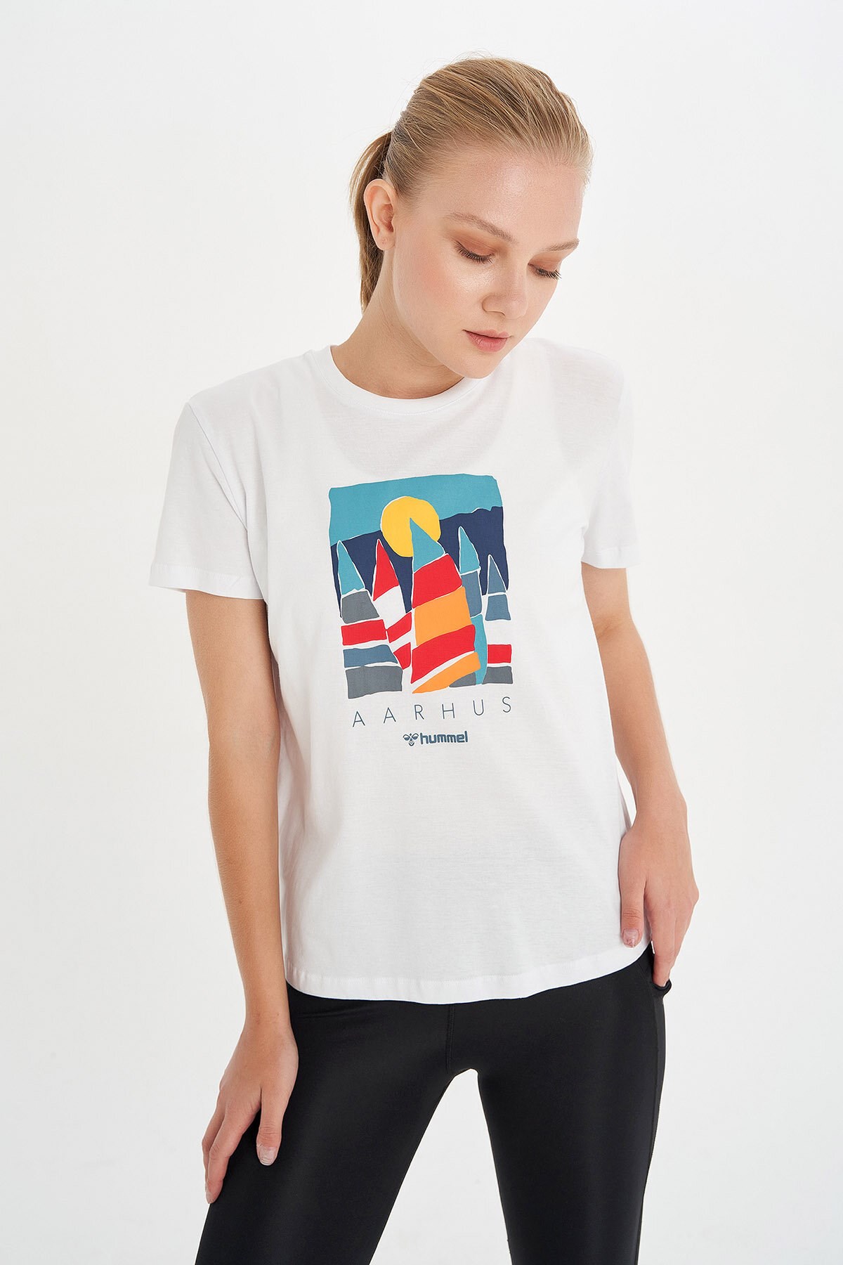 Hummel Marino Kadın Tişört 911519-9001 Beyaz